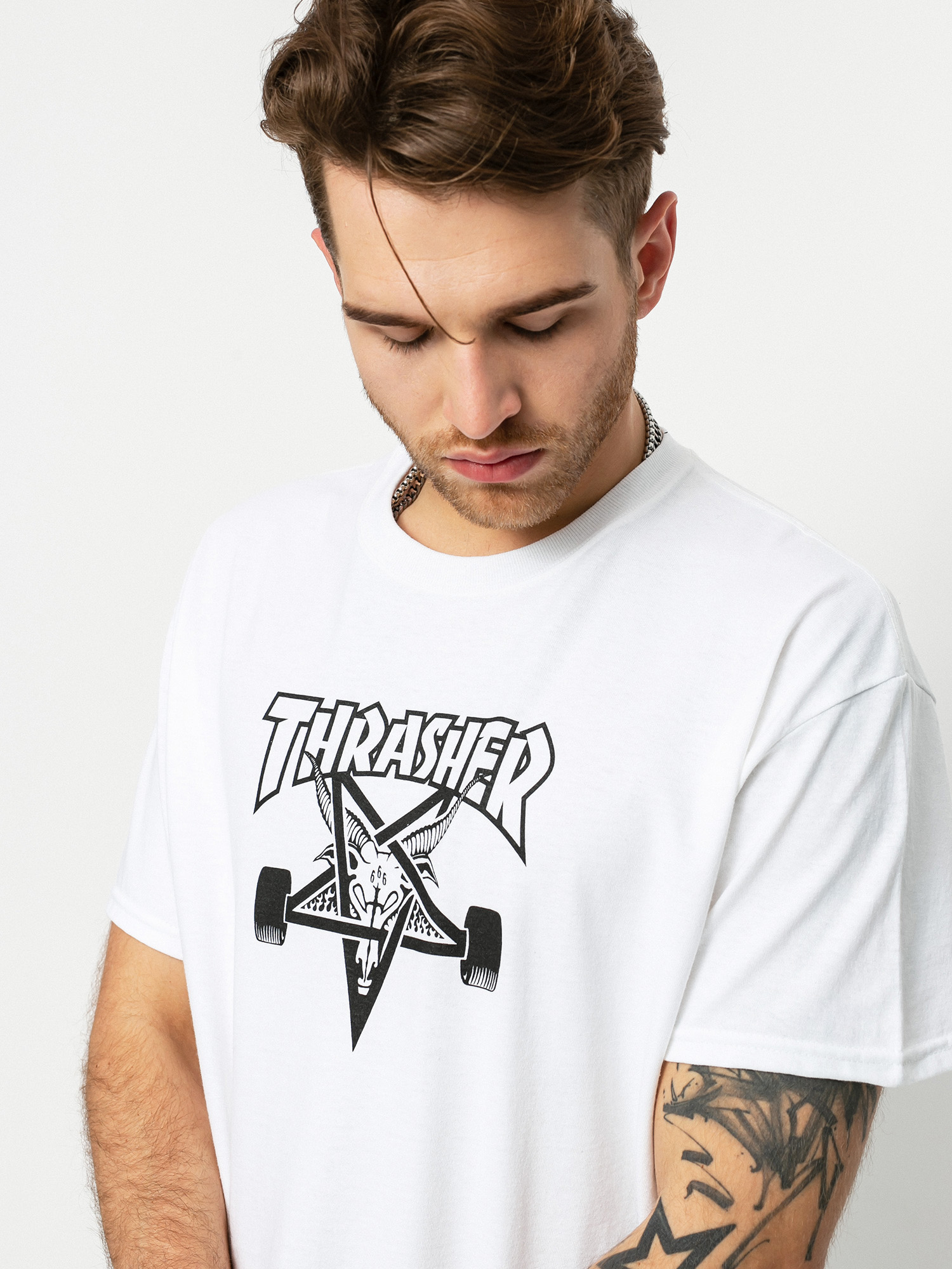 T-shirt Thrasher Skate Goat (white)