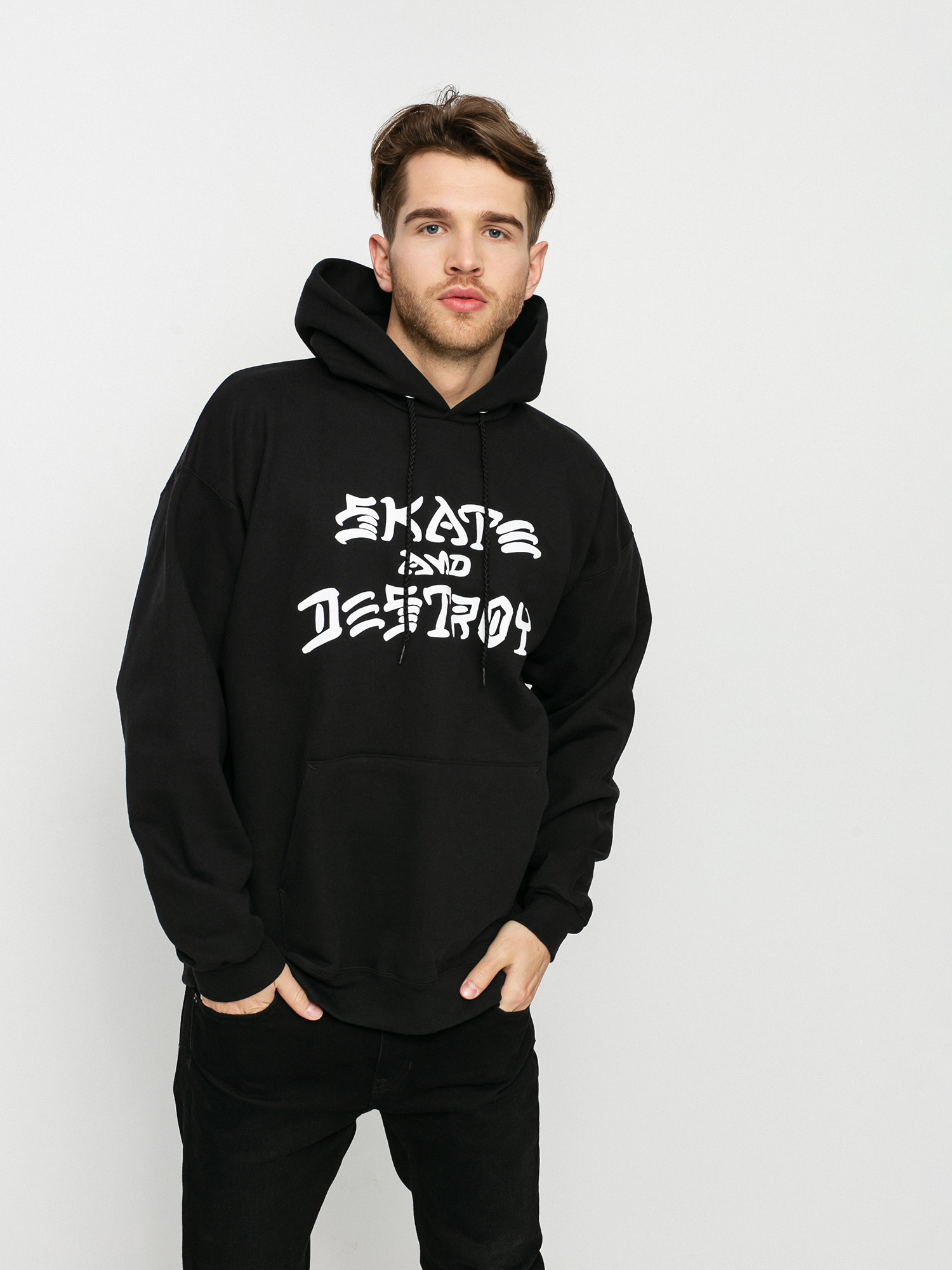 Bluza z kapturem Thrasher Skate And Destroy HD (black)