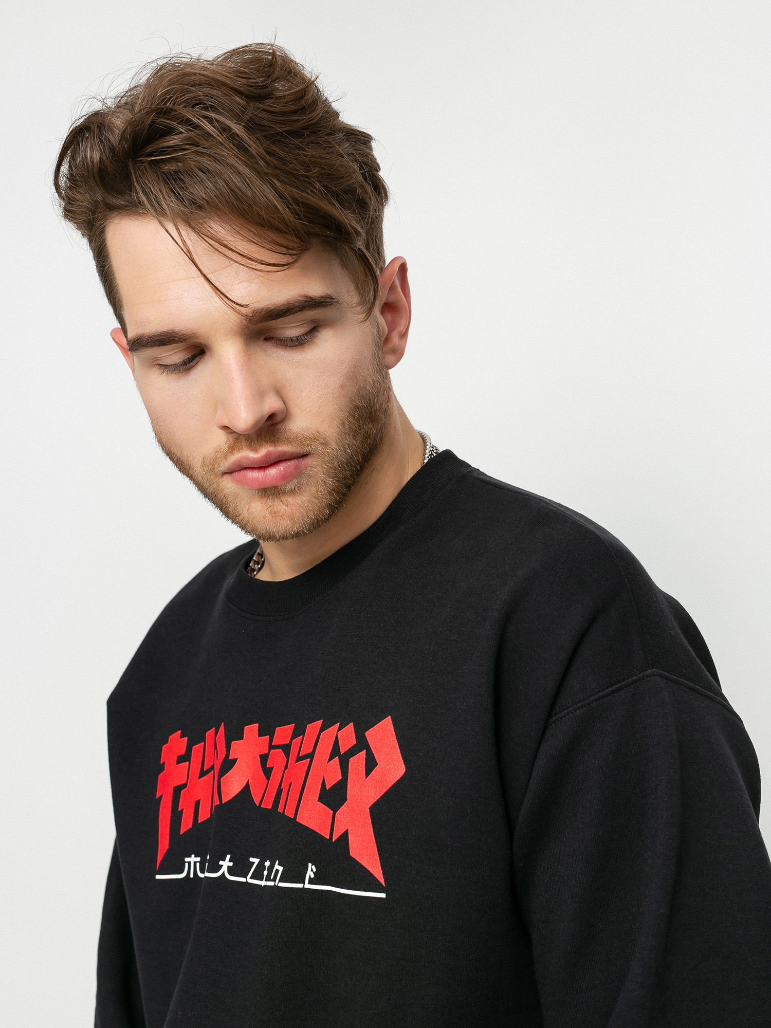 Bluza Thrasher Godzilla Crew (black)