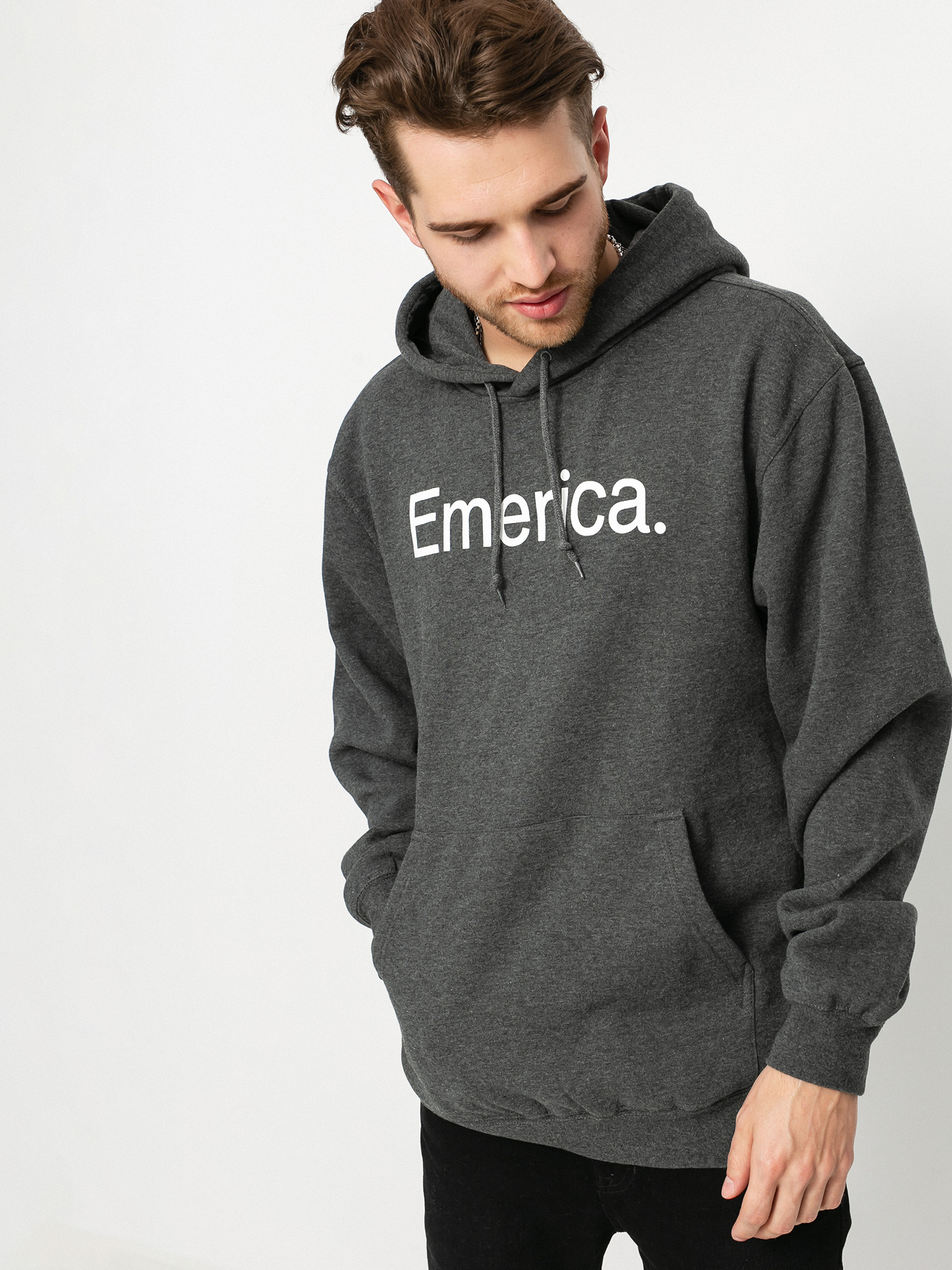 Bluza z kapturem Emerica Pure Logo HD (charcoal/heather)