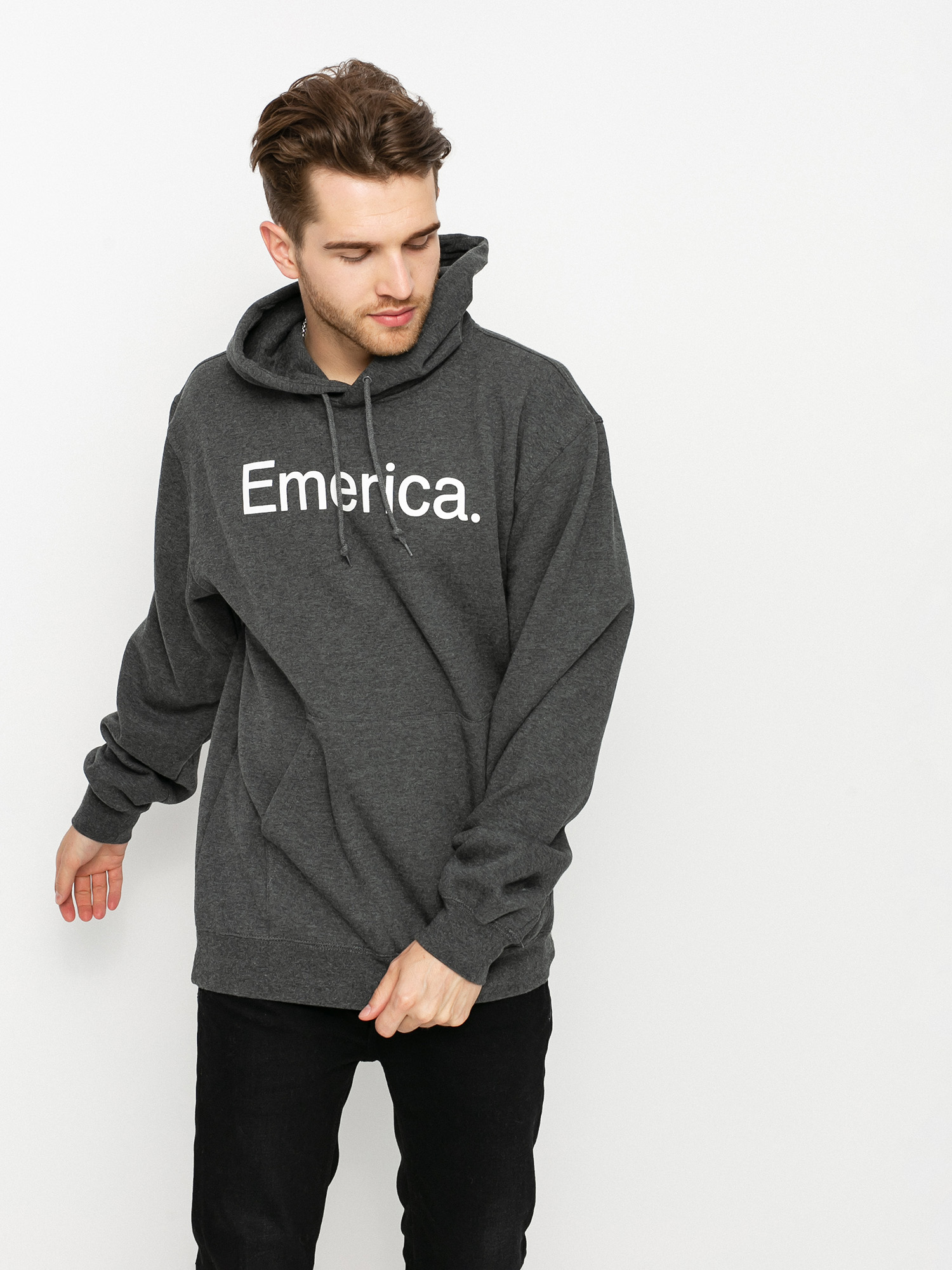Bluza z kapturem Emerica Pure Logo HD (charcoal/heather)