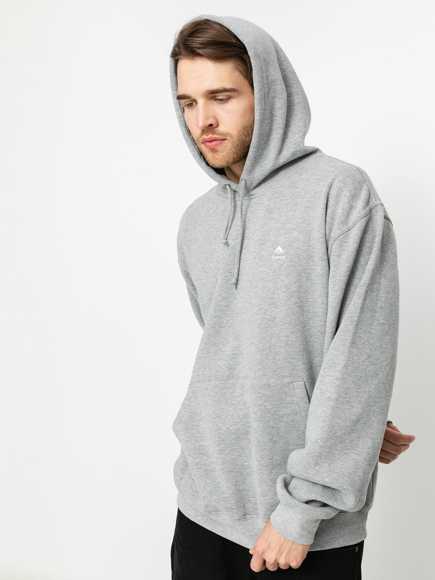 Bluza z kapturem Emerica Stacked HD (grey/heather)