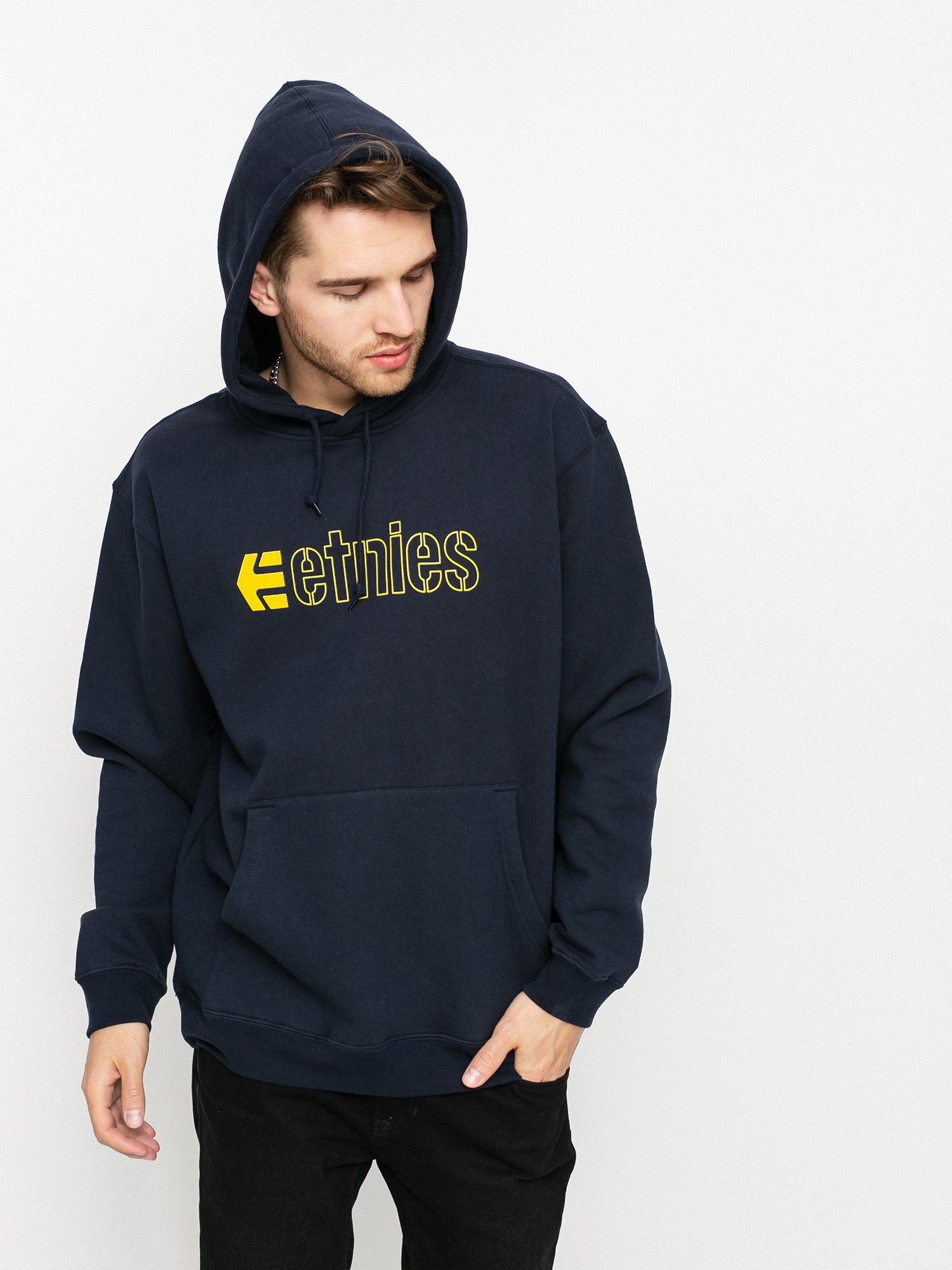 Bluza z kapturem Etnies Ecorp HD (navy/yellow)