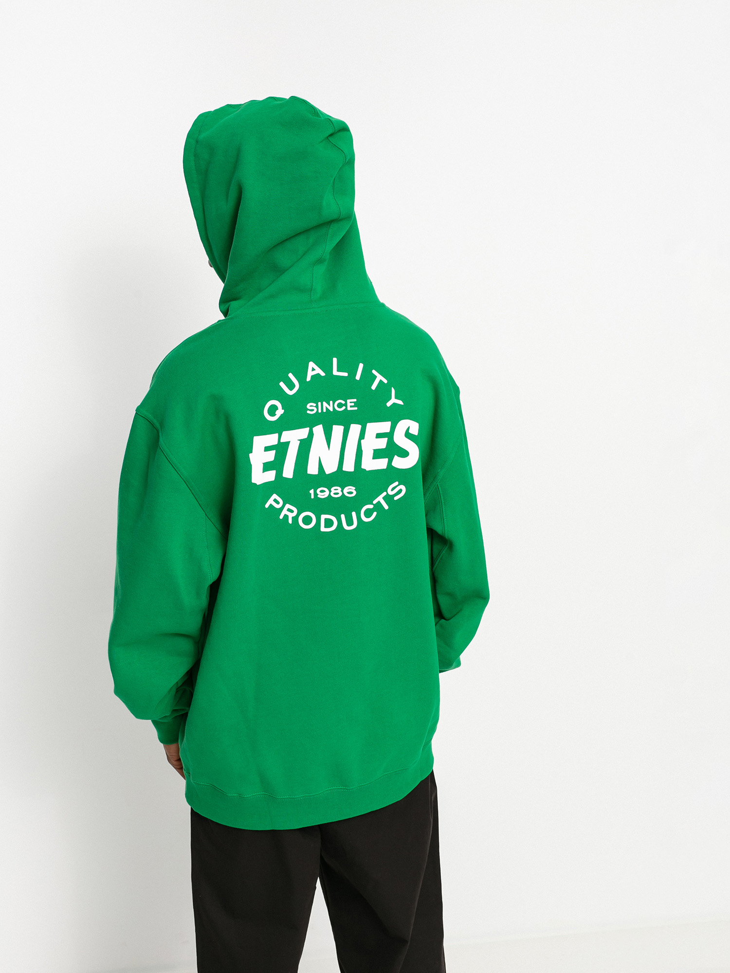 Bluza z kapturem Etnies Quality Control HD (green/white)