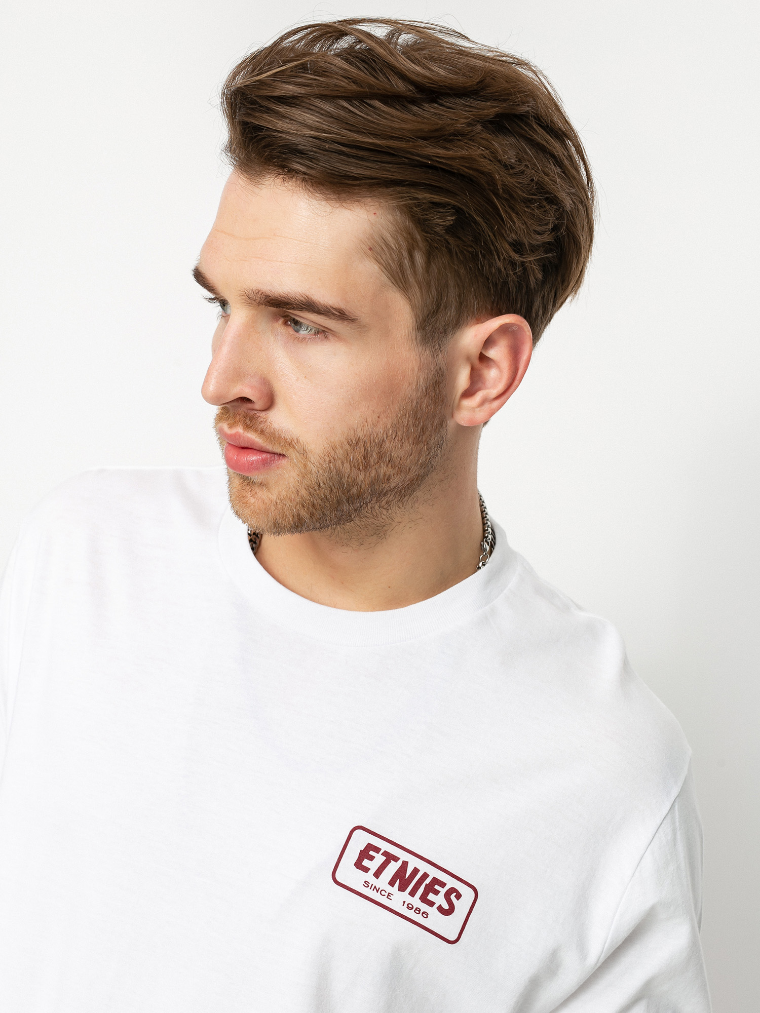Longsleeve Etnies Quality Control (white/burgundy)