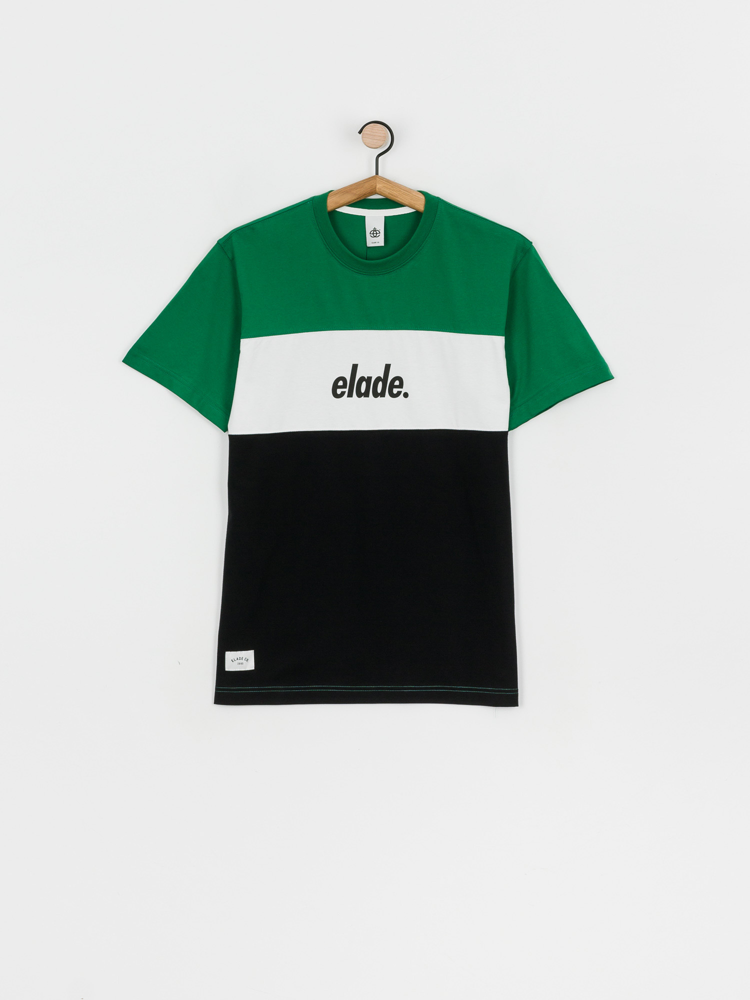 T-shirt Elade Colour Block 2 (green/white/black)