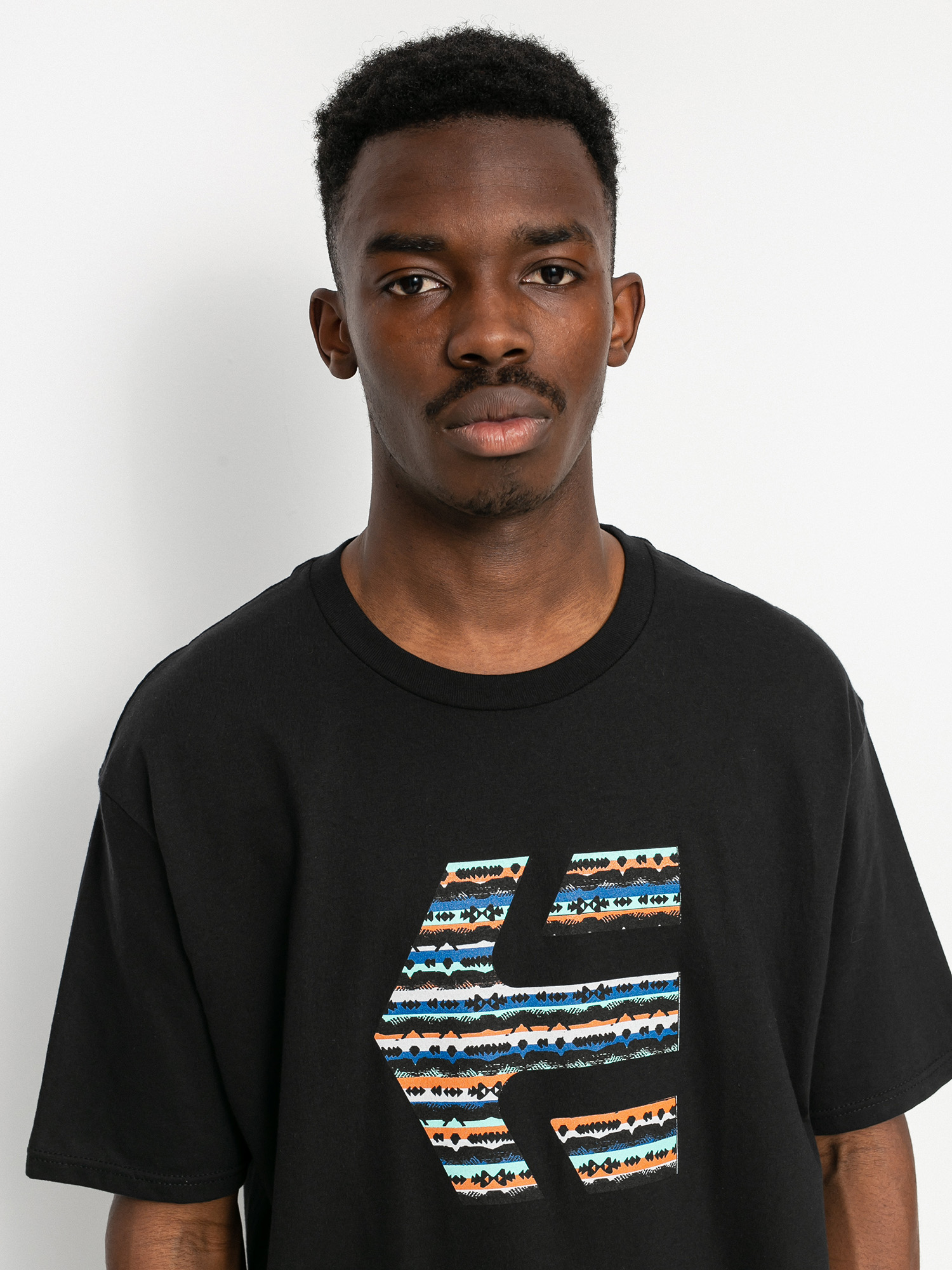 T-shirt Etnies Icon Print (black/blue)