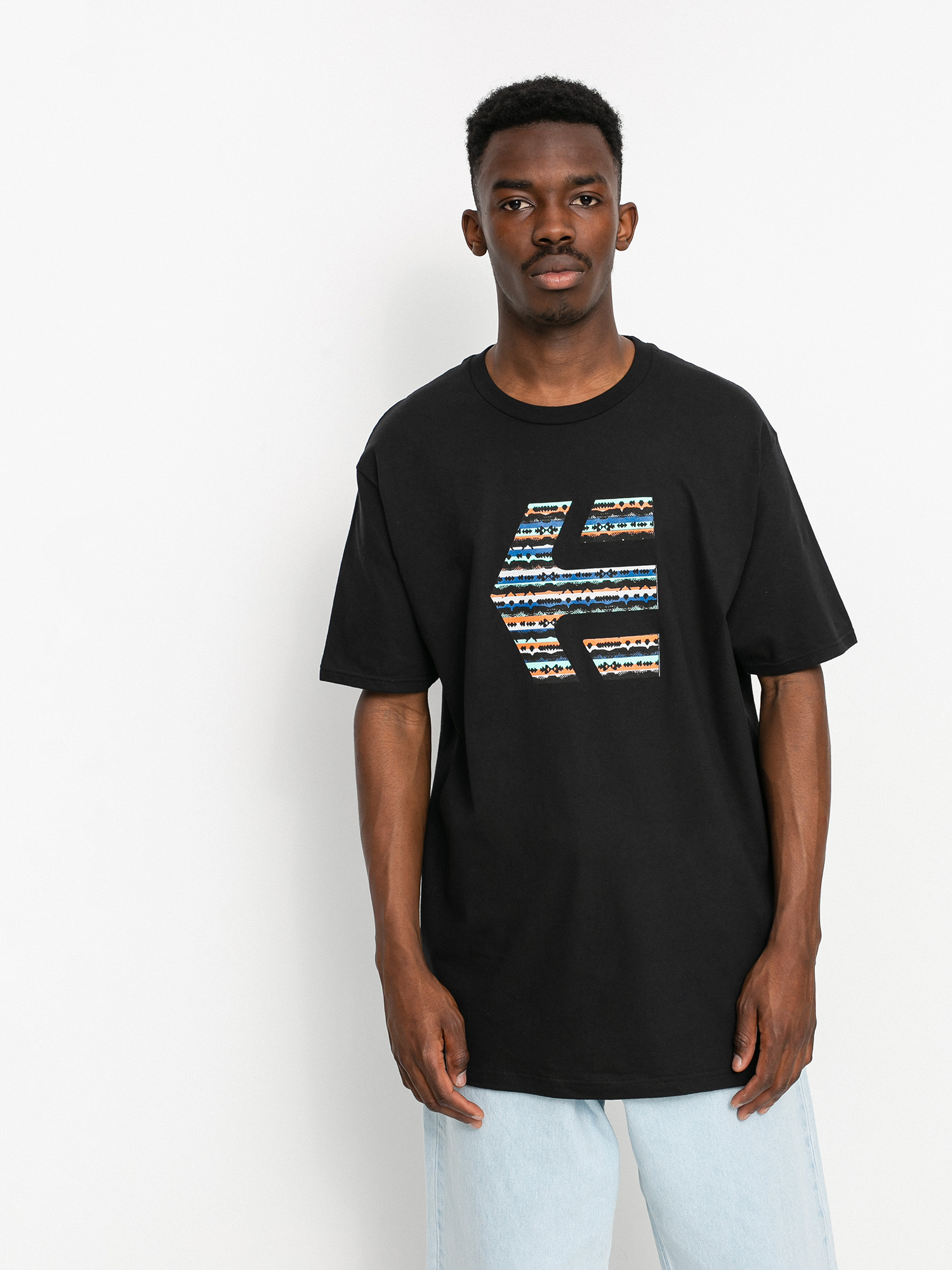 T-shirt Etnies Icon Print (black/blue)