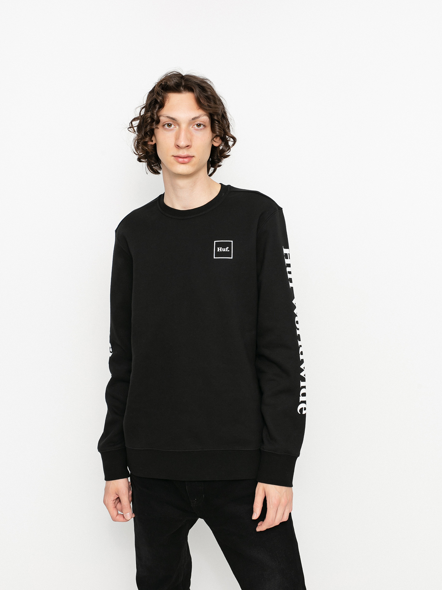 Bluza HUF Essentials Domestic (black)