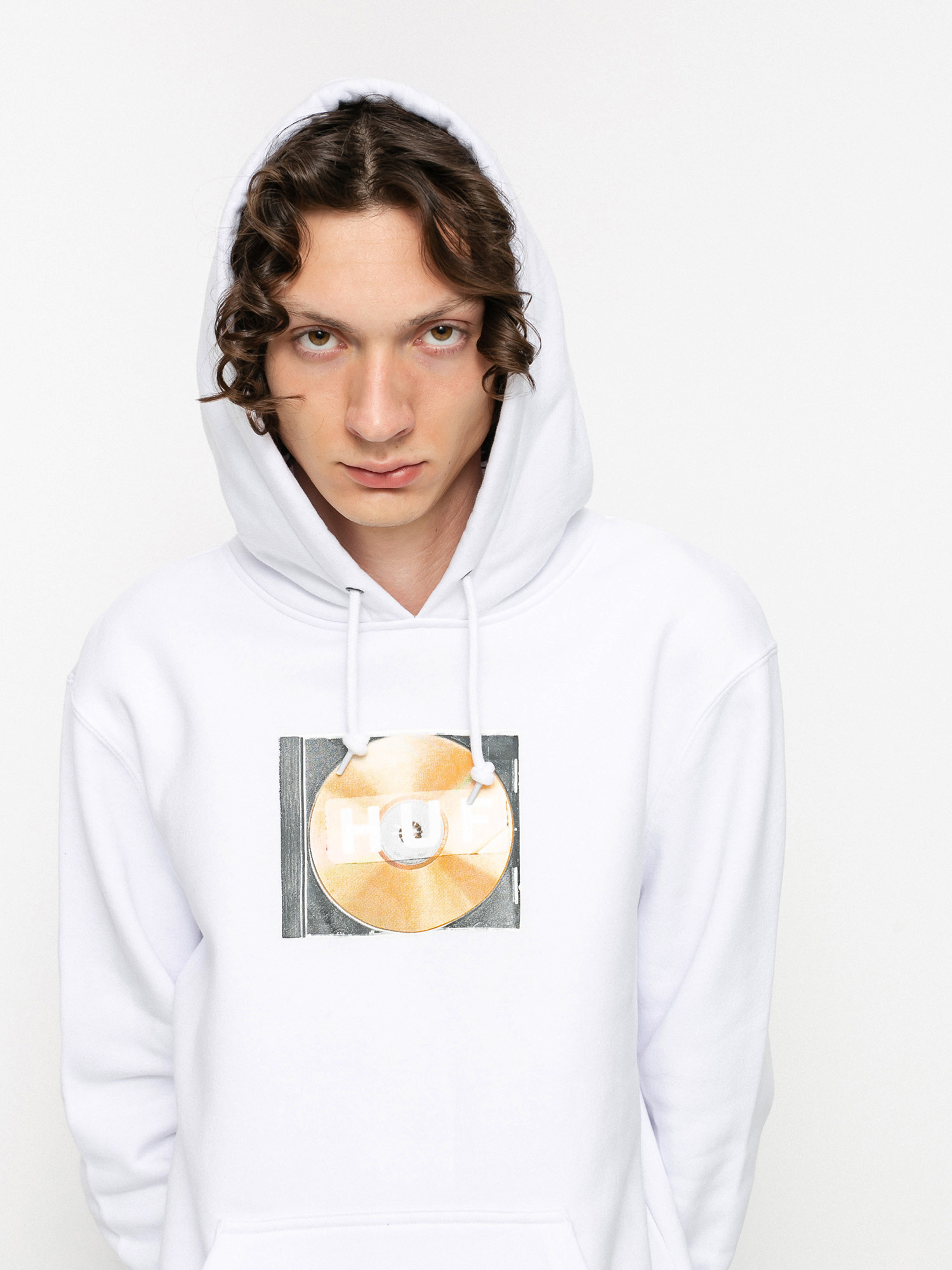 Bluza z kapturem HUF Mix Box Logo HD (white)