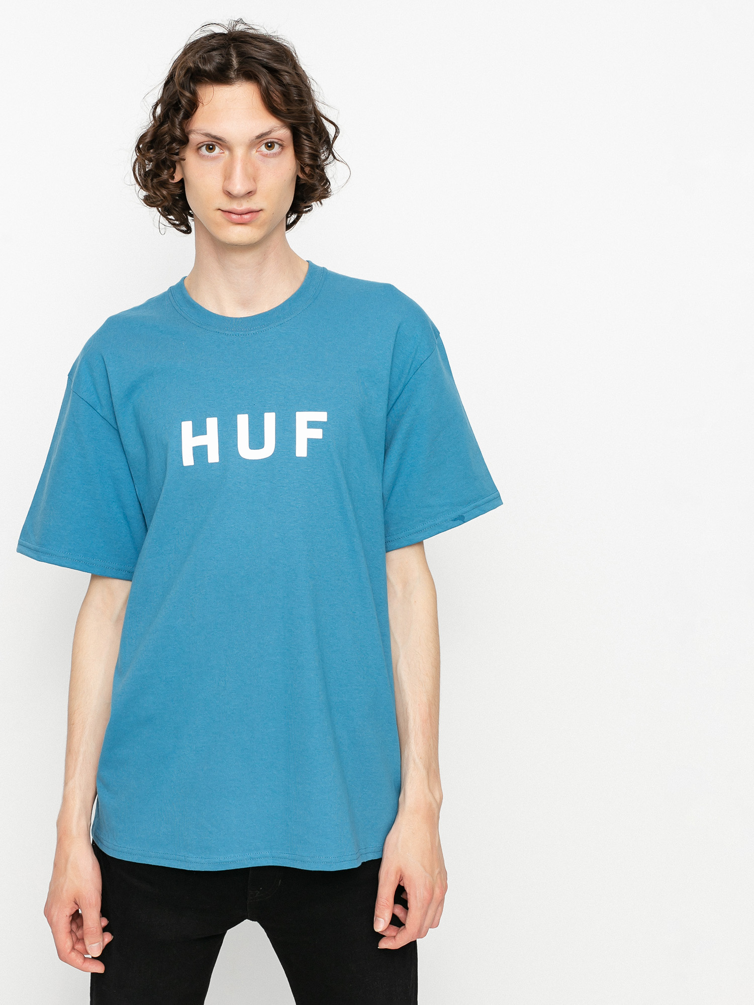 T-shirt HUF Essentials Og Logo (columbia blue)