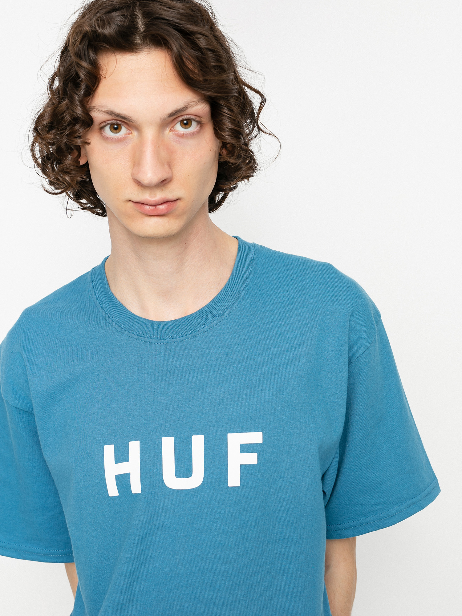 T-shirt HUF Essentials Og Logo (columbia blue)