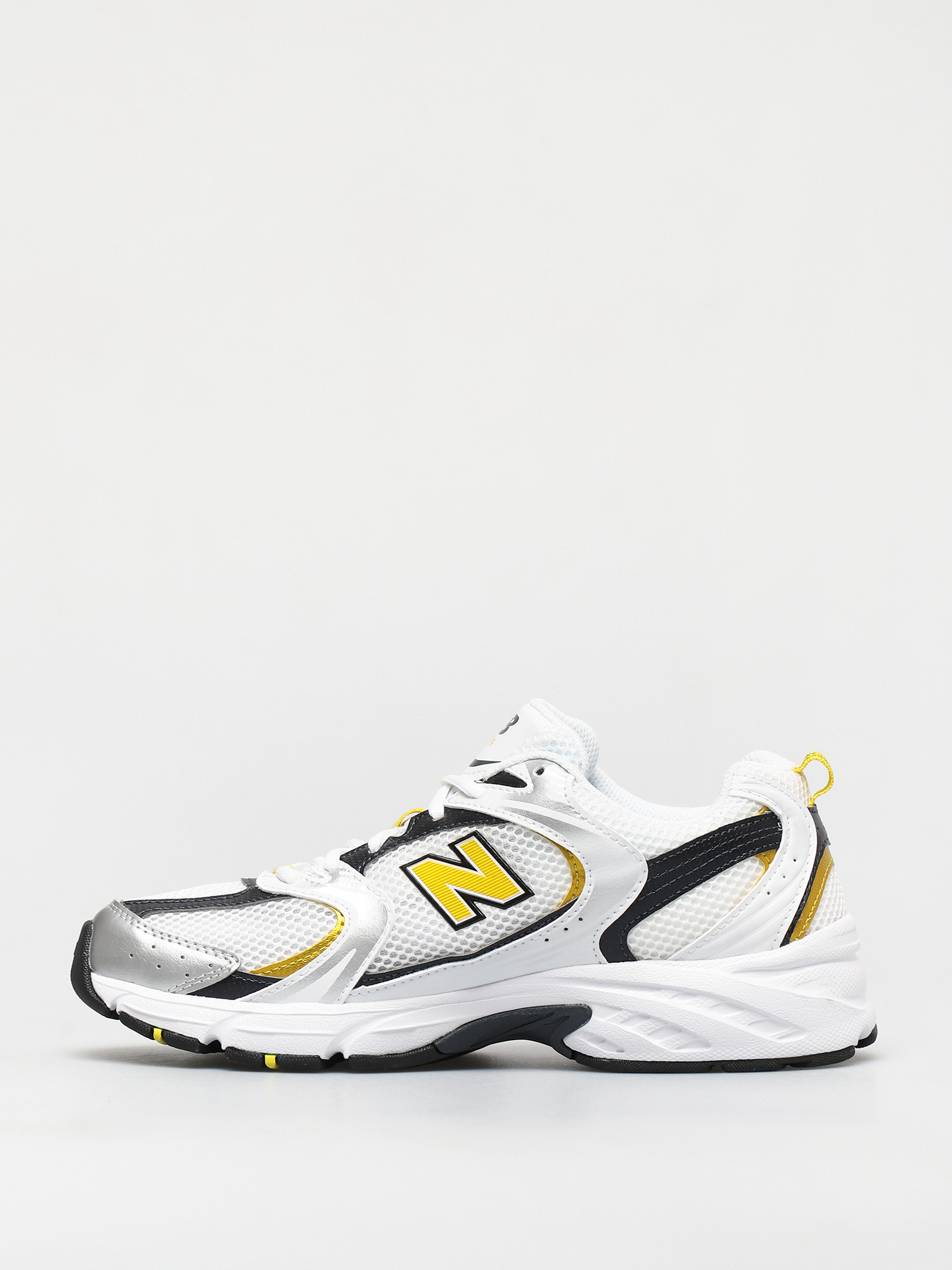 new balance 530 white and gold