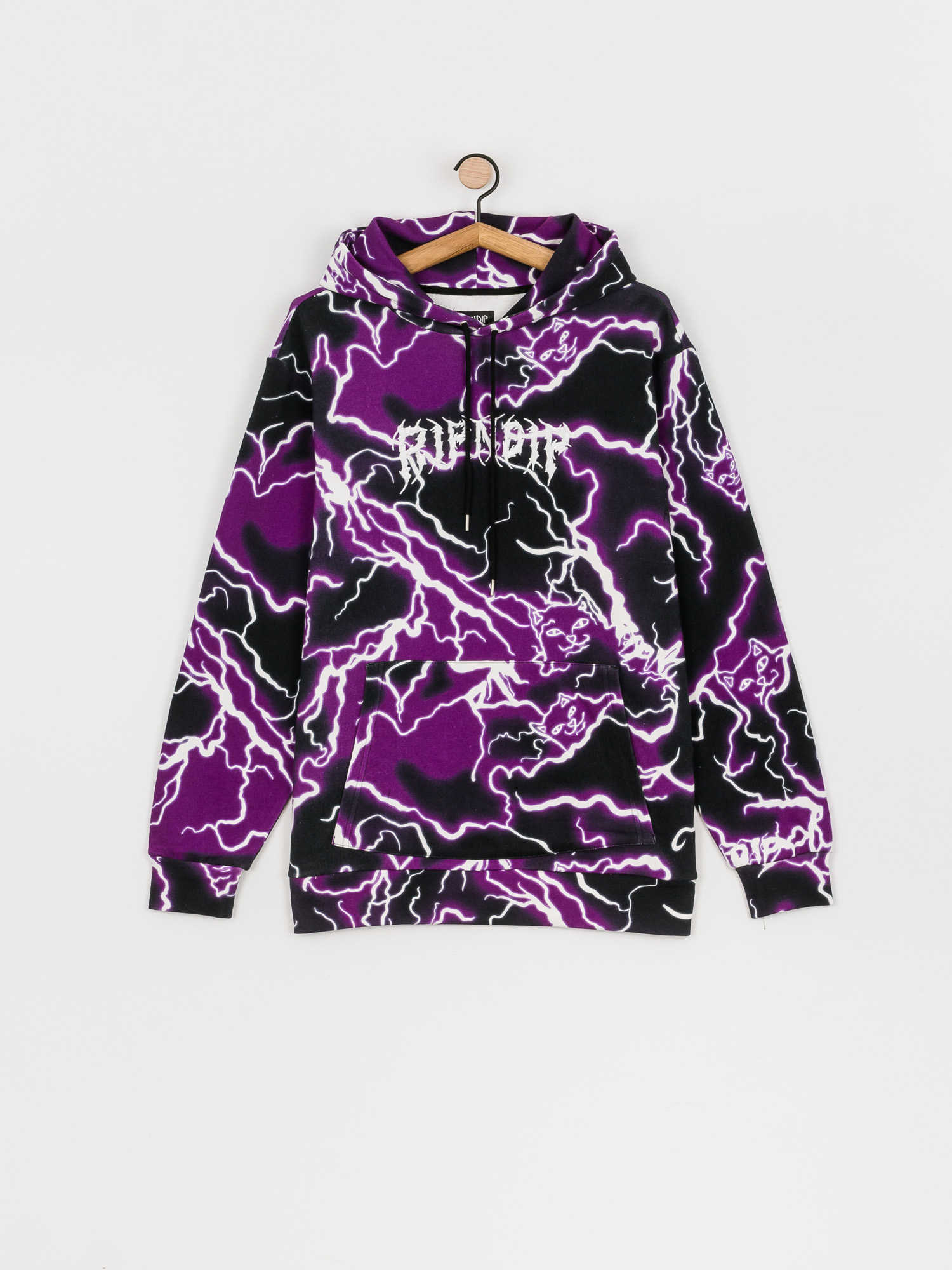 Bluza z kapturem RipNDip Nikola HD (black/purple)