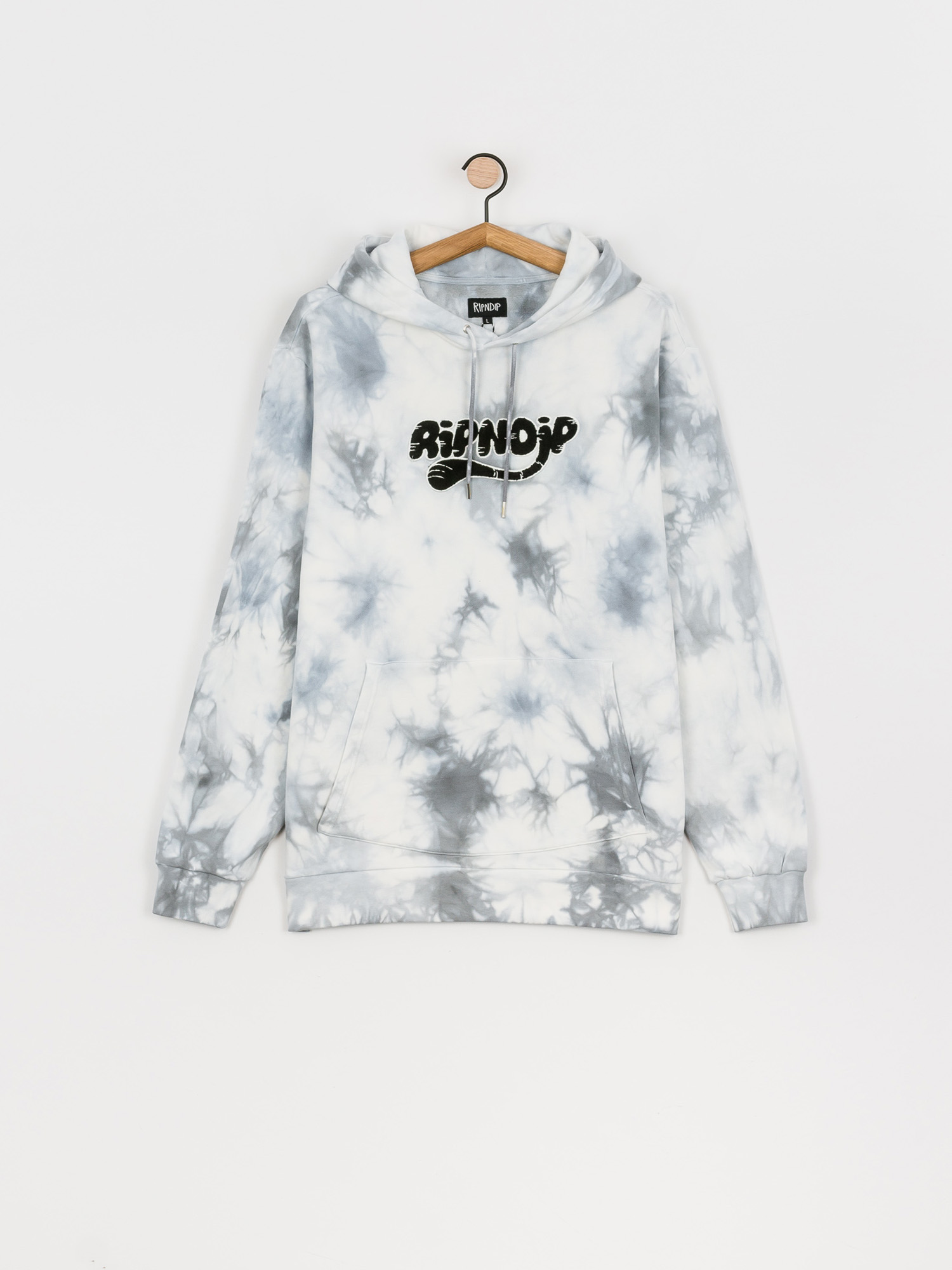 Bluza z kapturem RipNDip Ripntail HD (grey lightning wash)