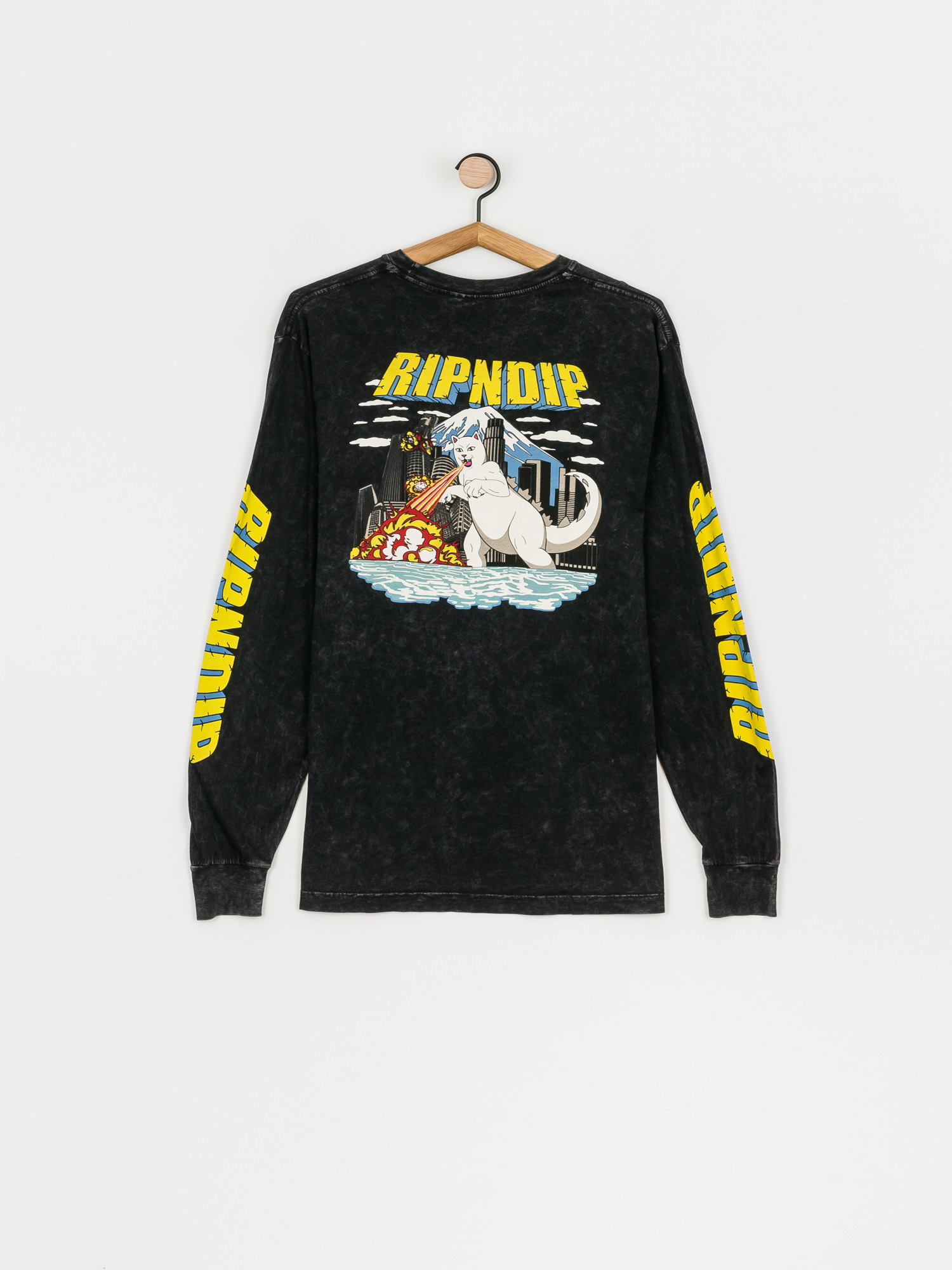 Longsleeve RipNDip Nermzilla (black mineral wash)