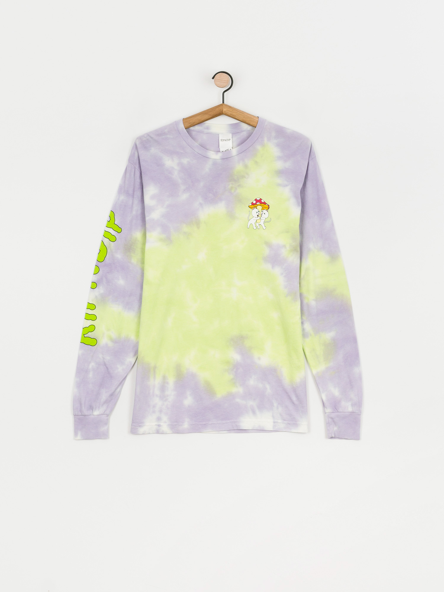 Longsleeve RipNDip Sharing is Caring (neon & lavender tie dye)