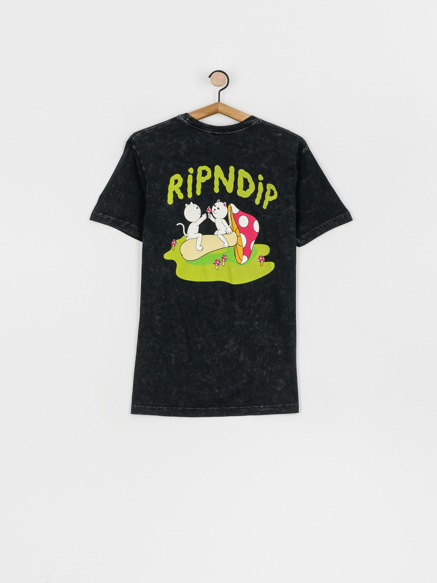 T-shirt RipNDip Sharing Is Caring (black mineral wash)