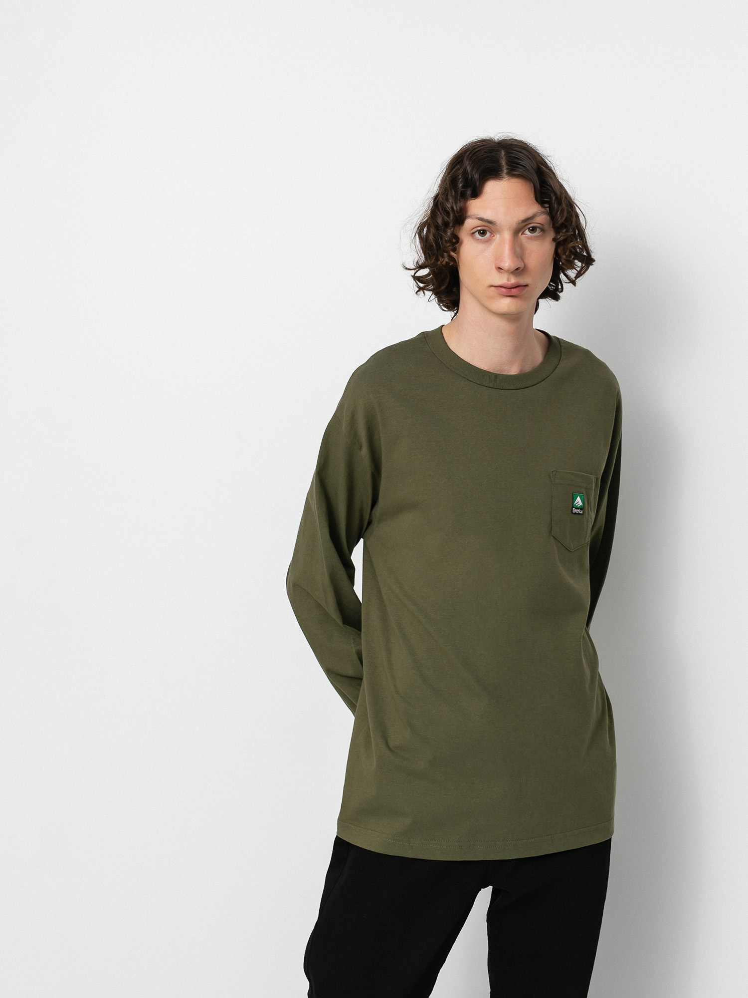 Longsleeve Emerica Logo Pocket (army)