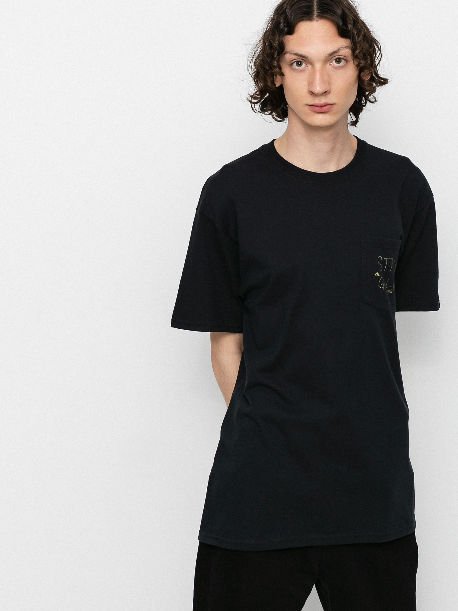 T-shirt Emerica Stay Gold Pocket (black)