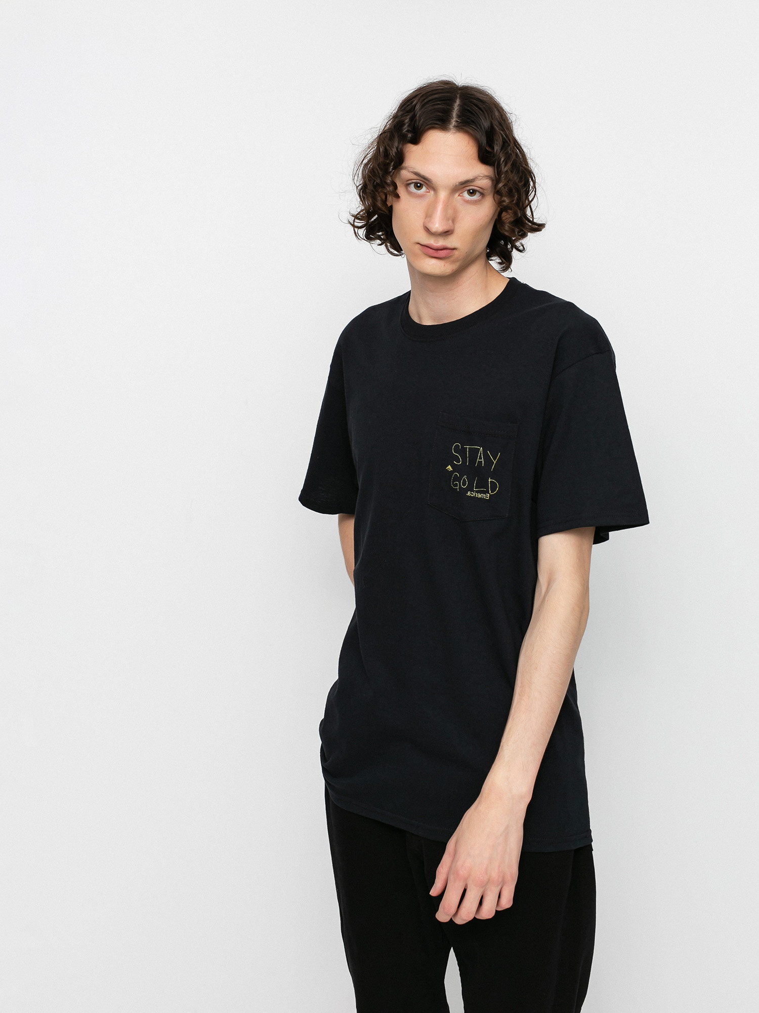 T-shirt Emerica Stay Gold Pocket (black)