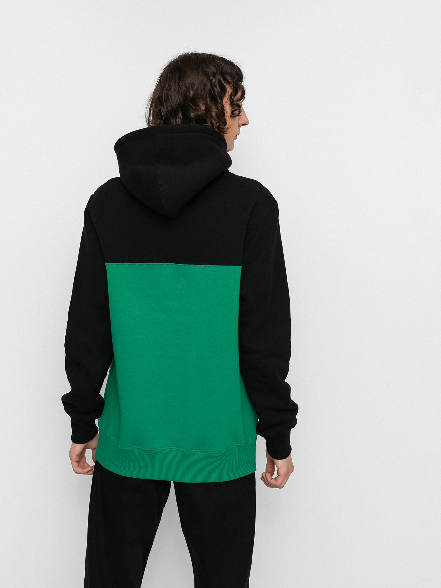 Bluza z kapturem Elade Colour Block HD (black/white/green)