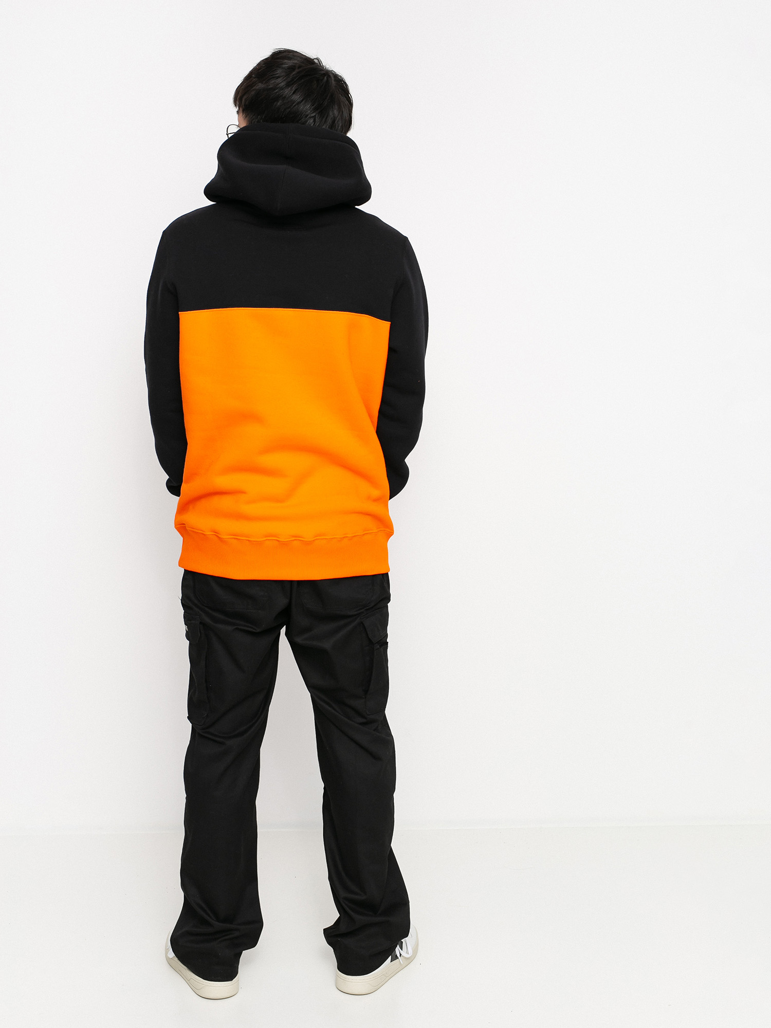Bluza z kapturem Elade Colour Block HD (black/white/orange)