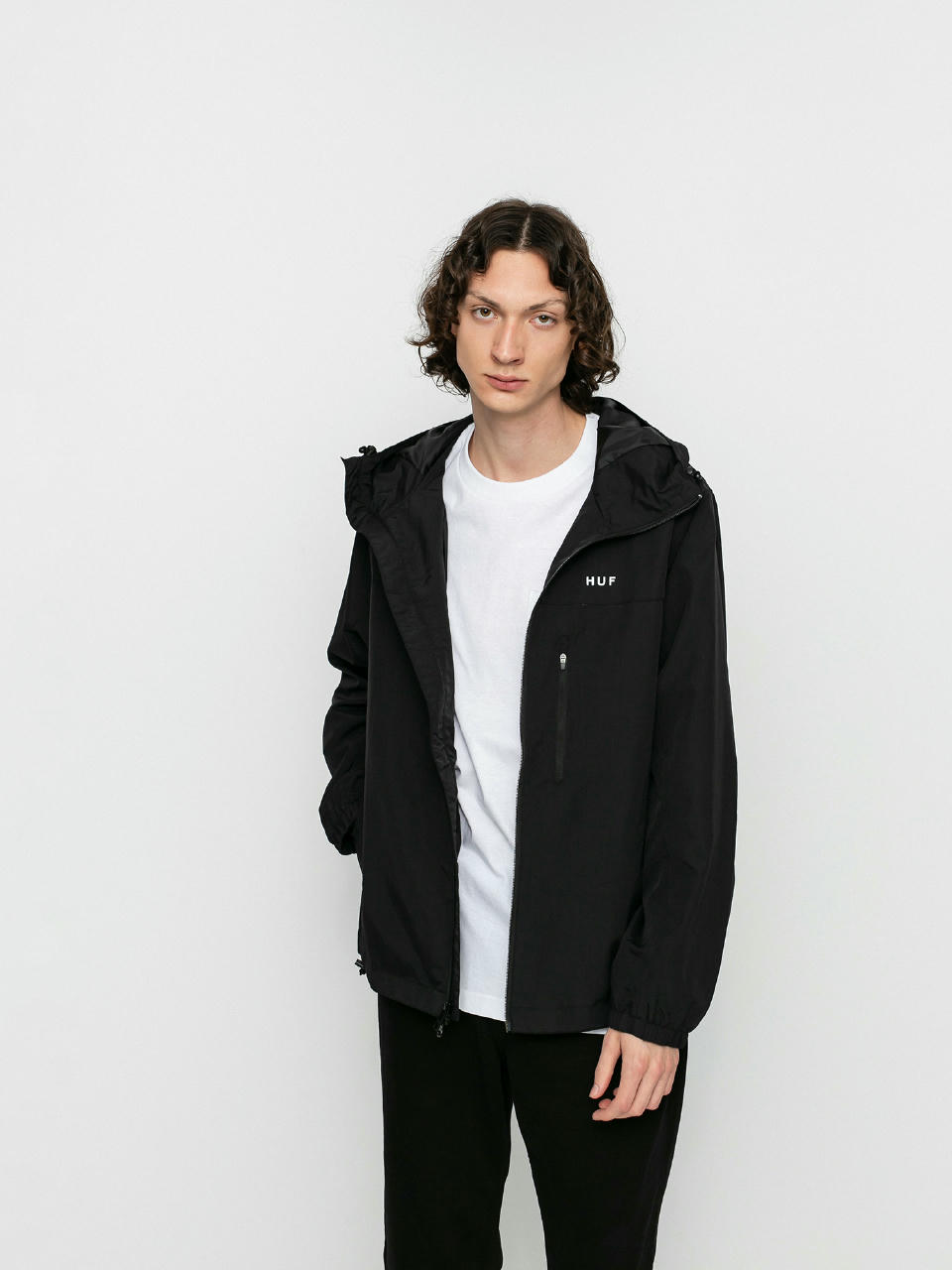 Kurtka HUF Essentials Zip Standard Shell (black)