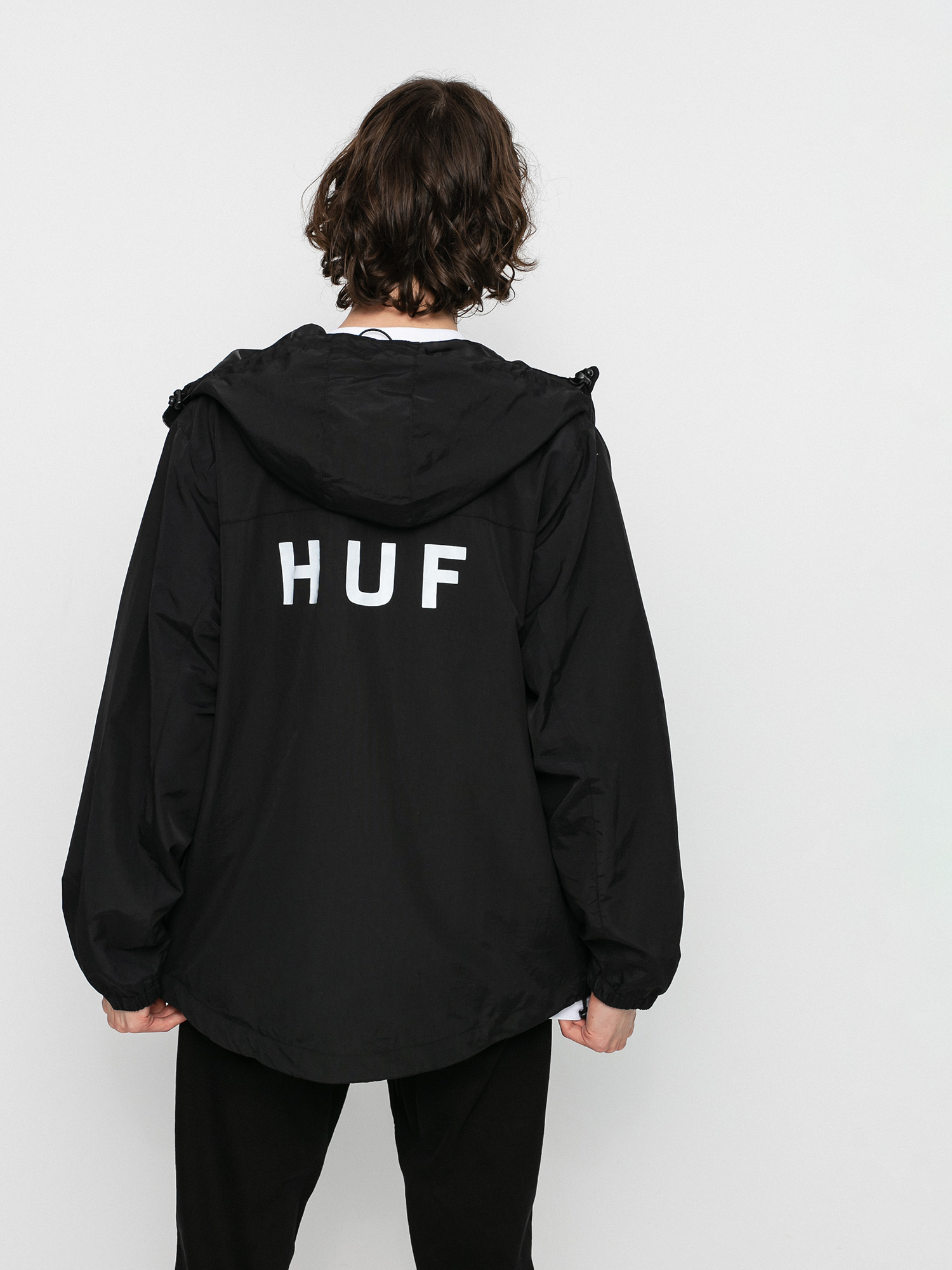 Kurtka HUF Essentials Zip Standard Shell (black)