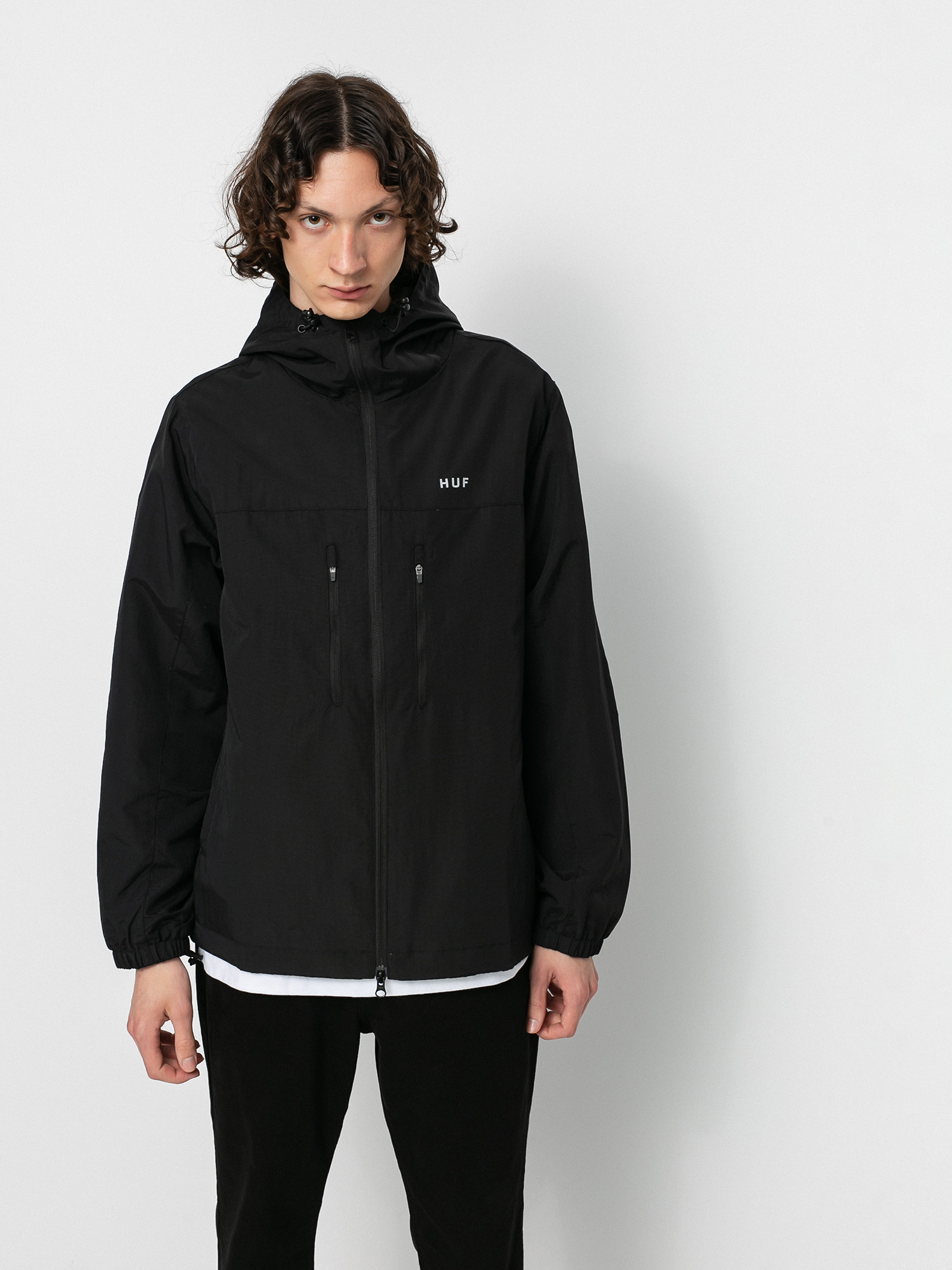 Kurtka HUF Essentials Zip Standard Shell (black)