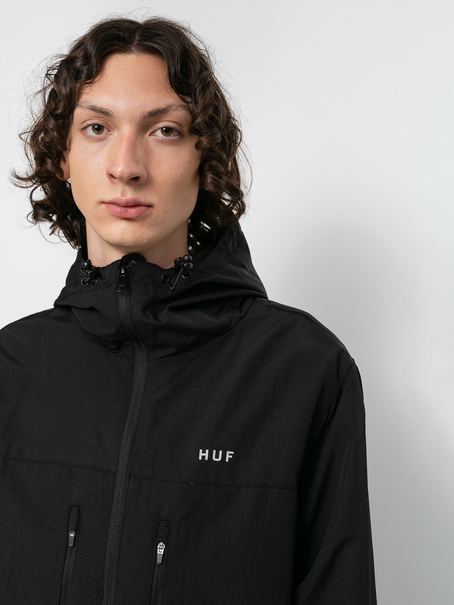 Kurtka HUF Essentials Zip Standard Shell (black)