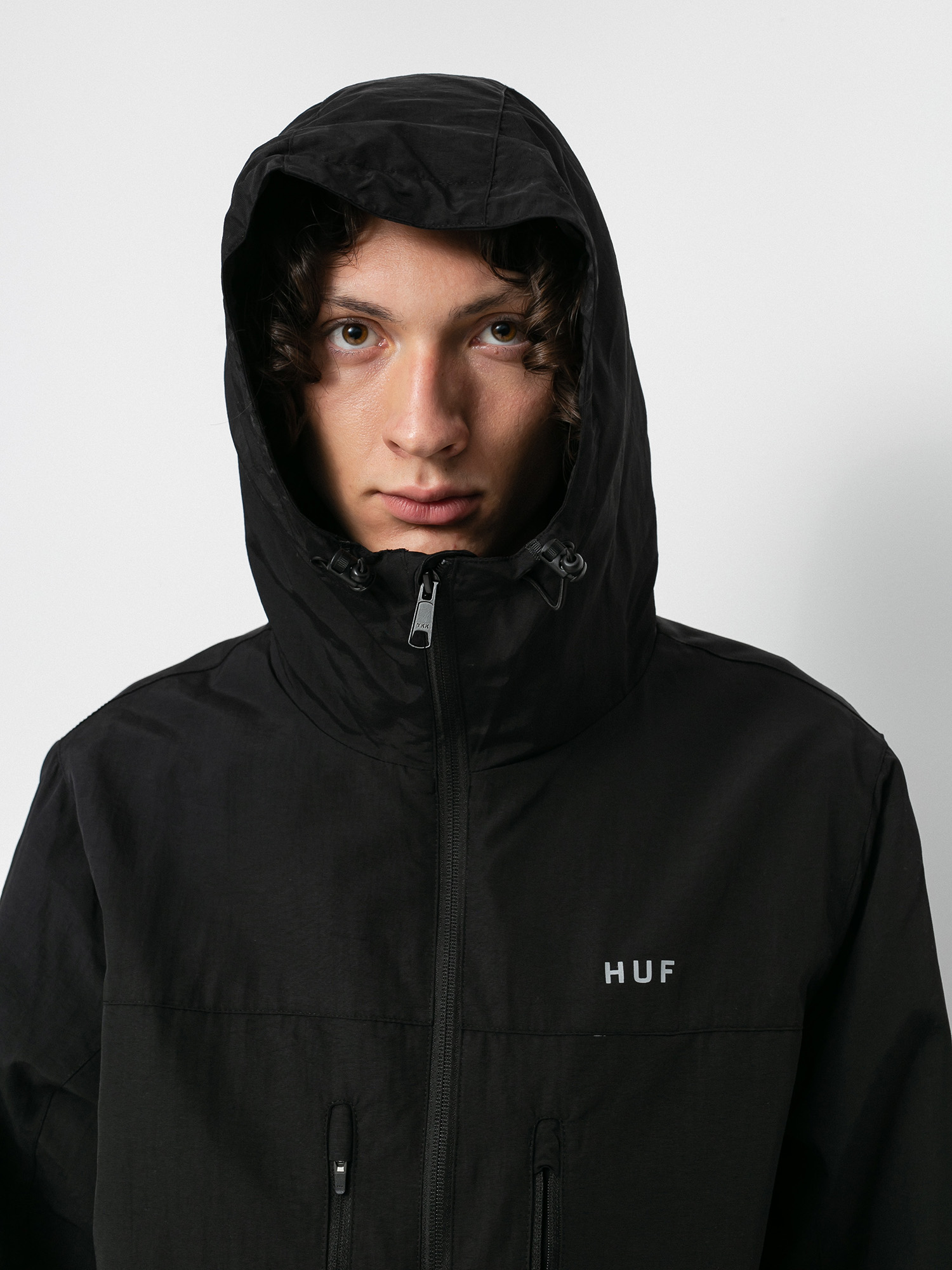 Kurtka HUF Essentials Zip Standard Shell (black)