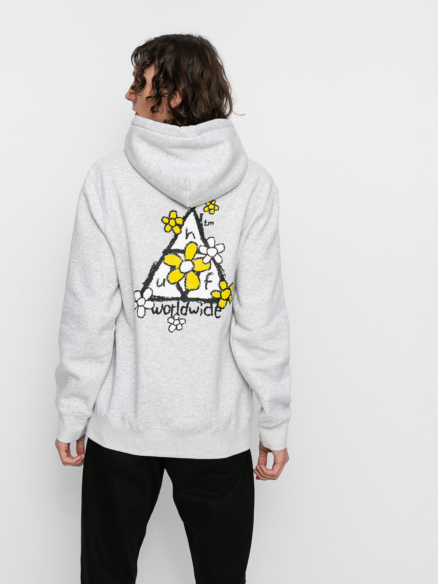Bluza z kapturem HUF Pushing Daisies TT HD (athletic heather)