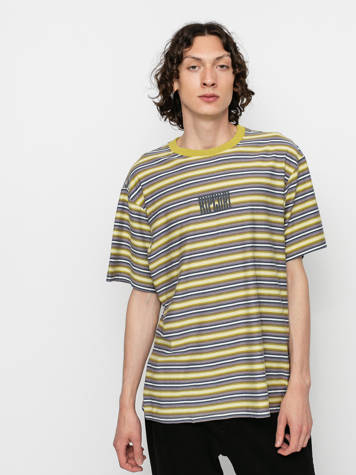 T-shirt Rip Curl Mind Wave Stripe (washed lime)