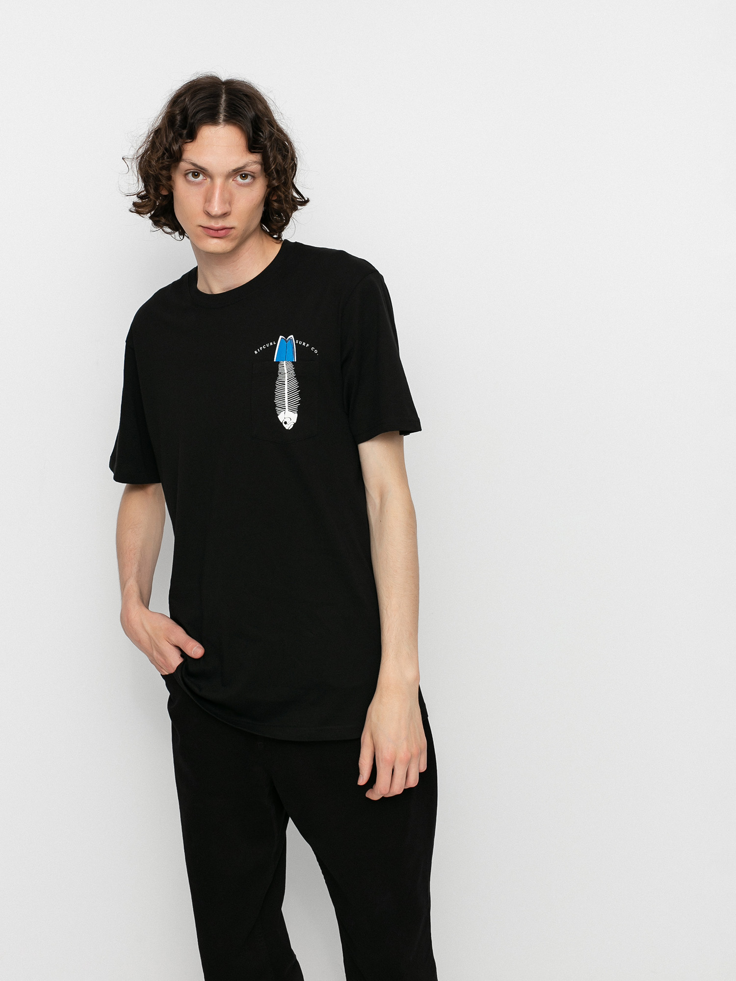 T-shirt Rip Curl In Da Pocket (black)