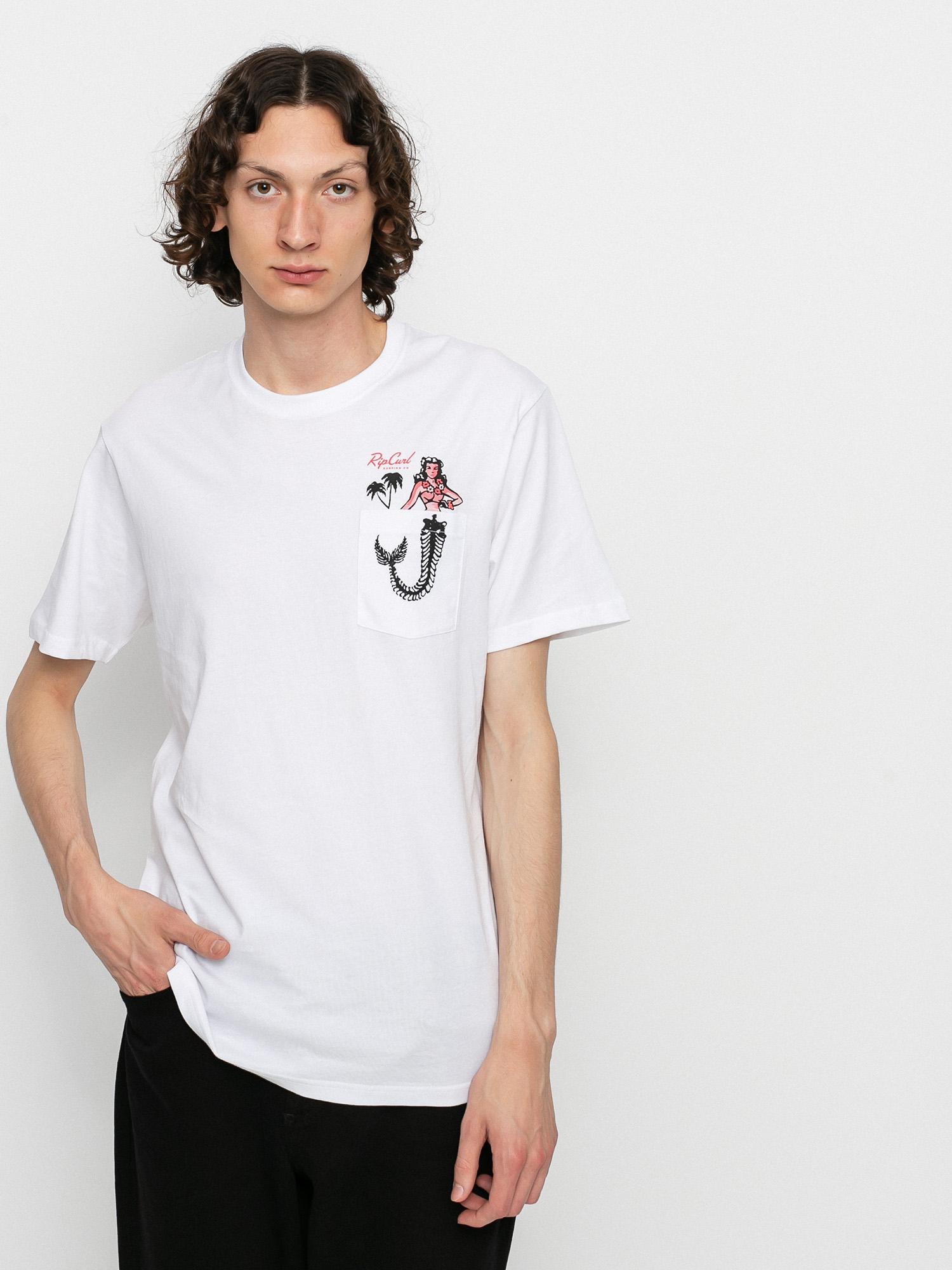T-shirt Rip Curl In Da Pocket (white)
