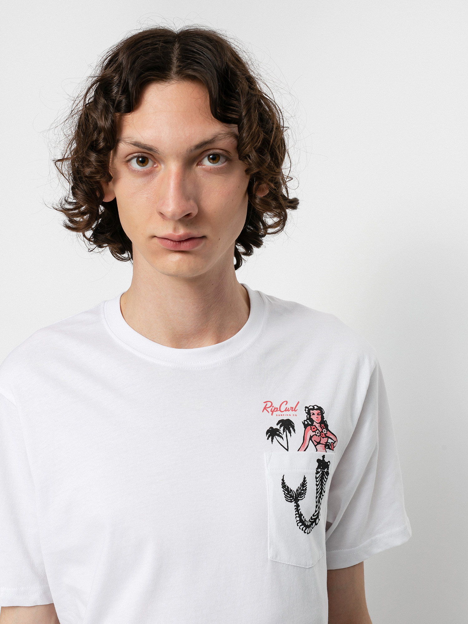 T-shirt Rip Curl In Da Pocket (white)