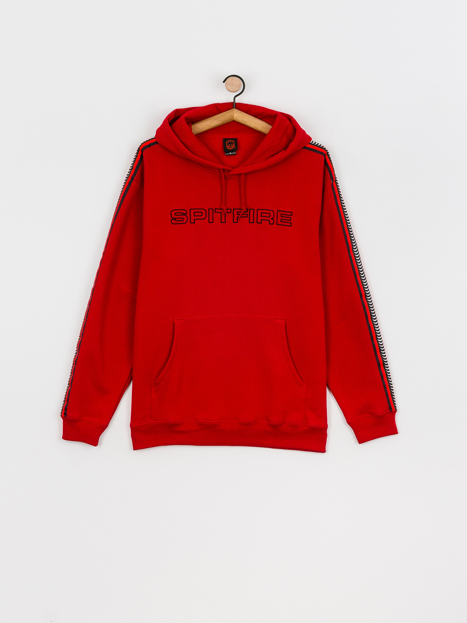 Bluza z kapturem Spitfire Classic 87 Swirl Stripe HD (red)