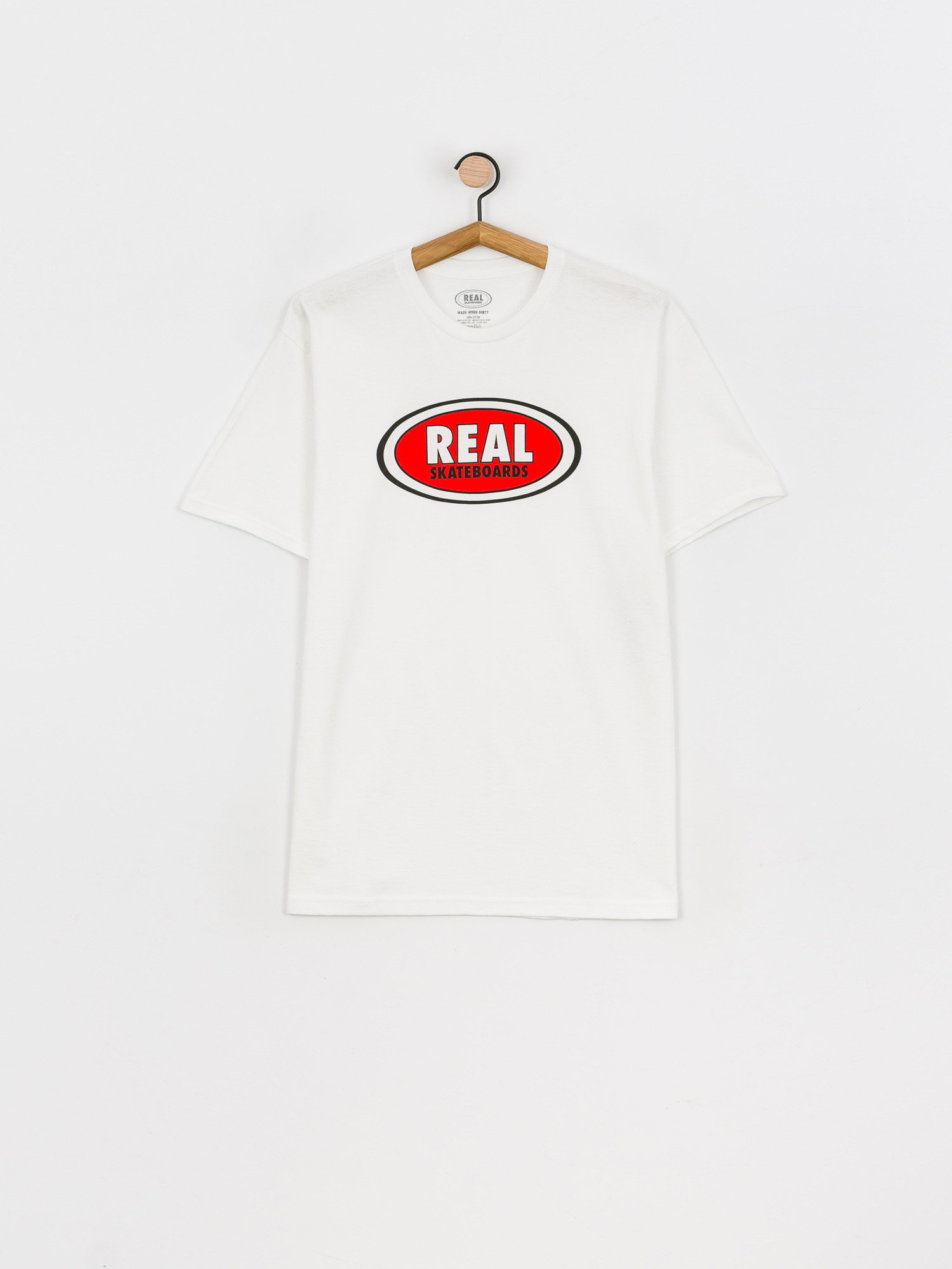 T-shirt Real Oval (white w red/black)