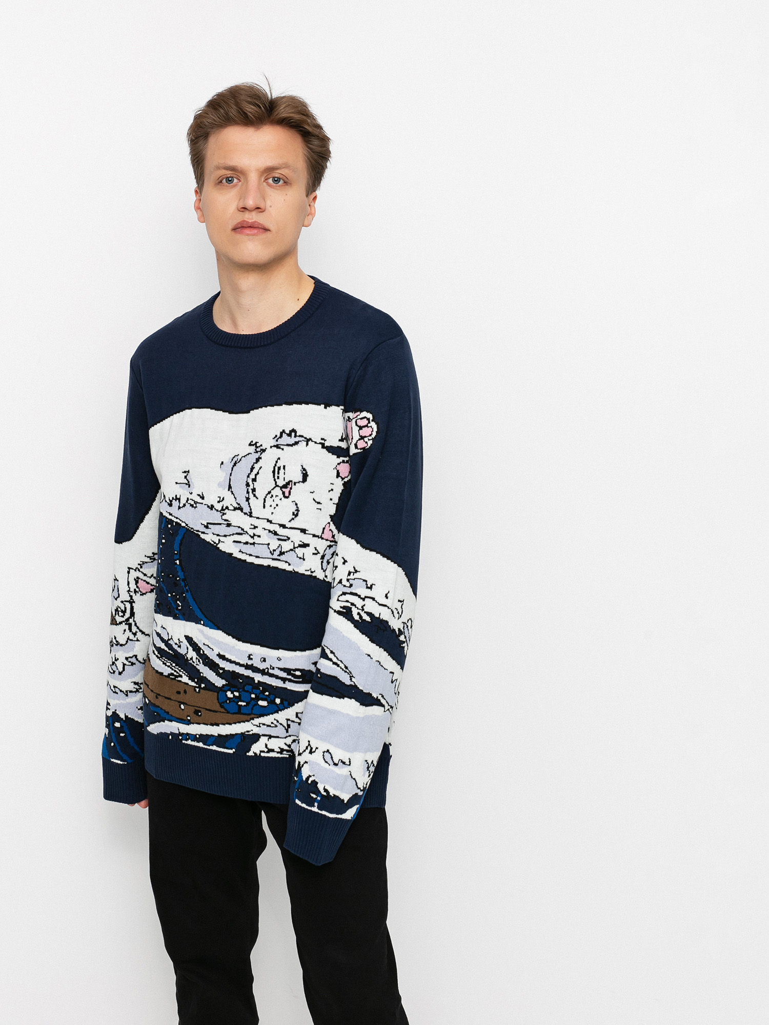 Sweter RipNDip Great Wave (navy)