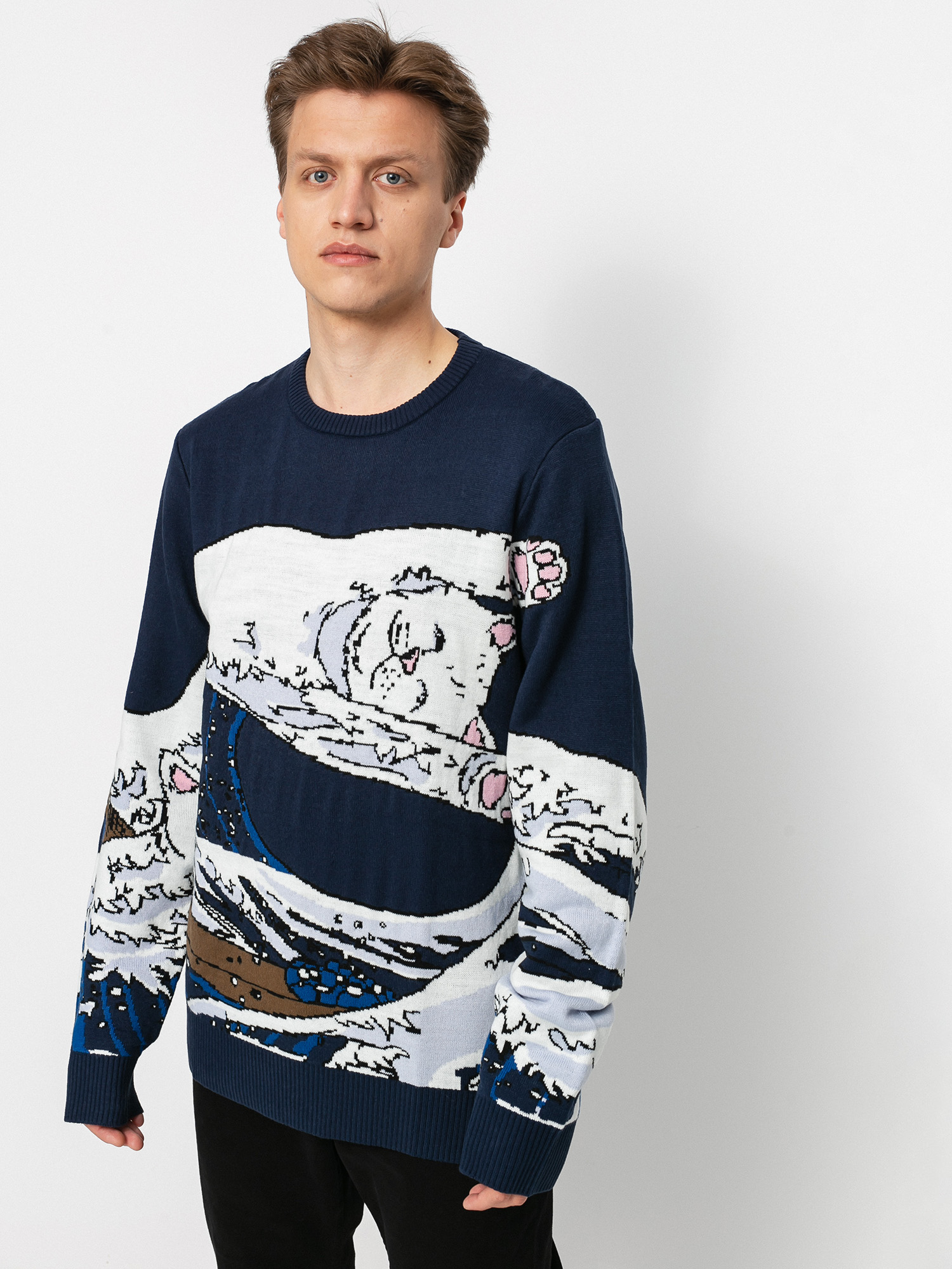 Sweter RipNDip Great Wave (navy)