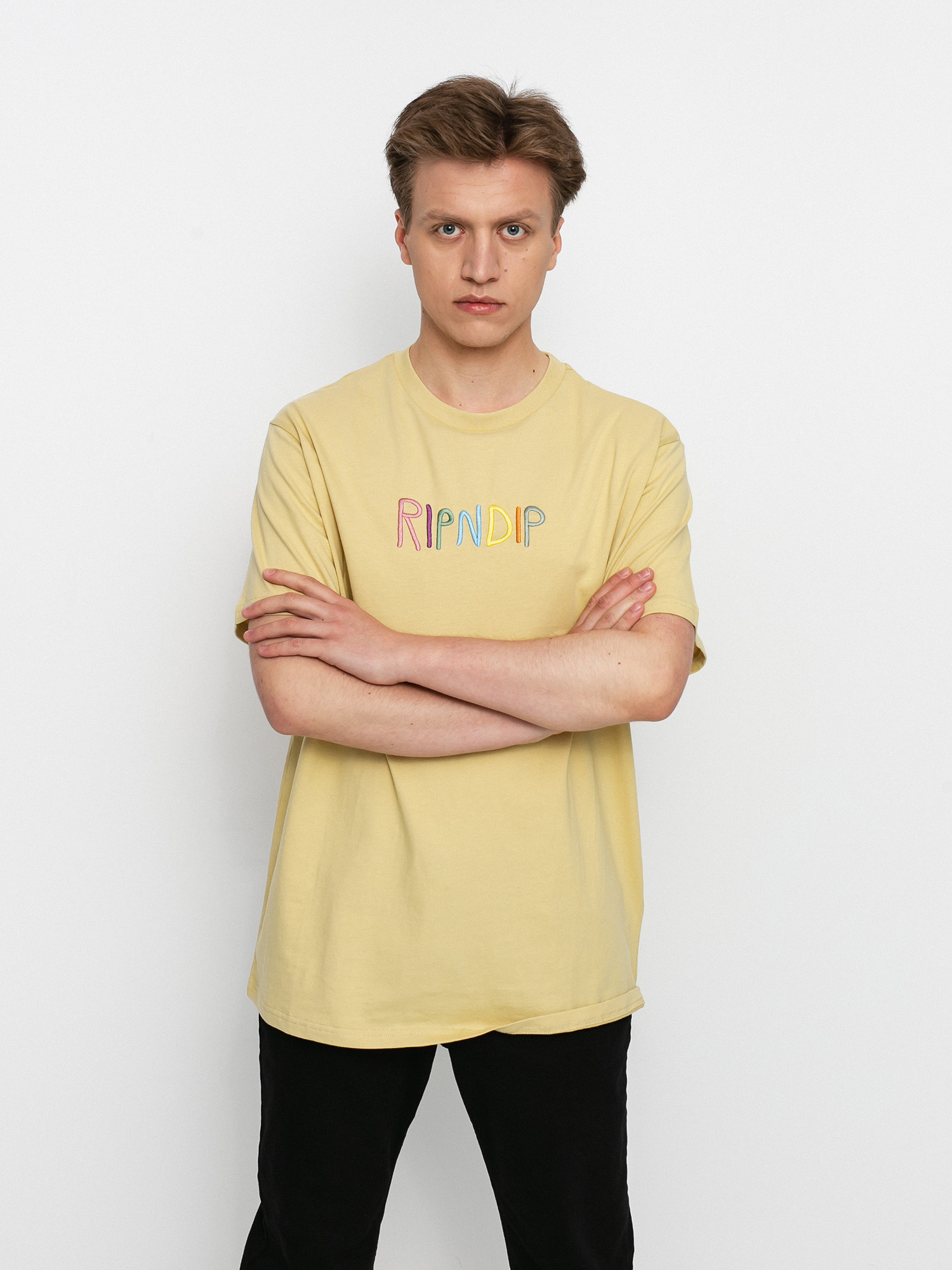 T-shirt RipNDip Embroidered Logo (tan)