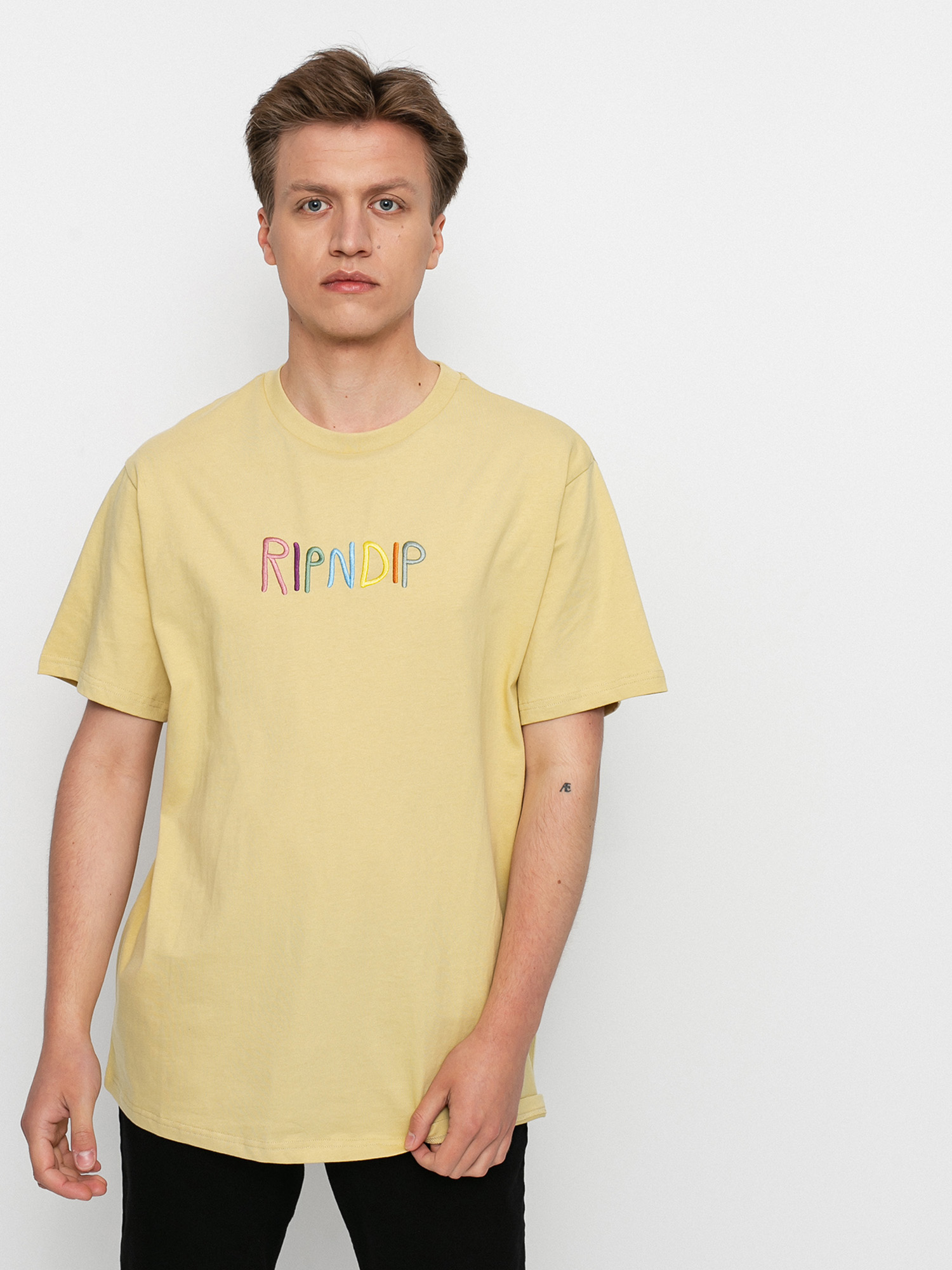 T-shirt RipNDip Embroidered Logo (tan)