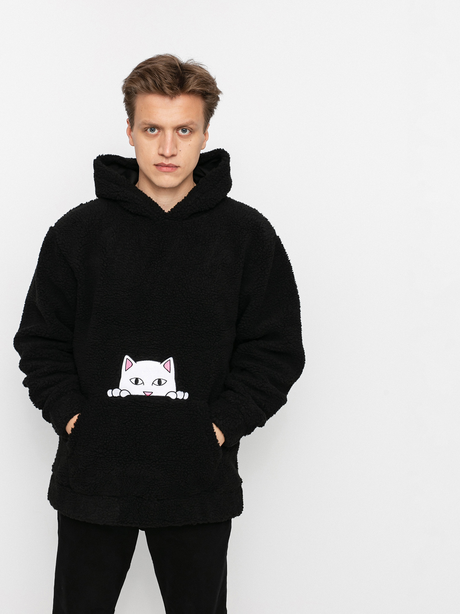 Bluza z kapturem RipNDip Invisible Sherpa Camo HD (black)