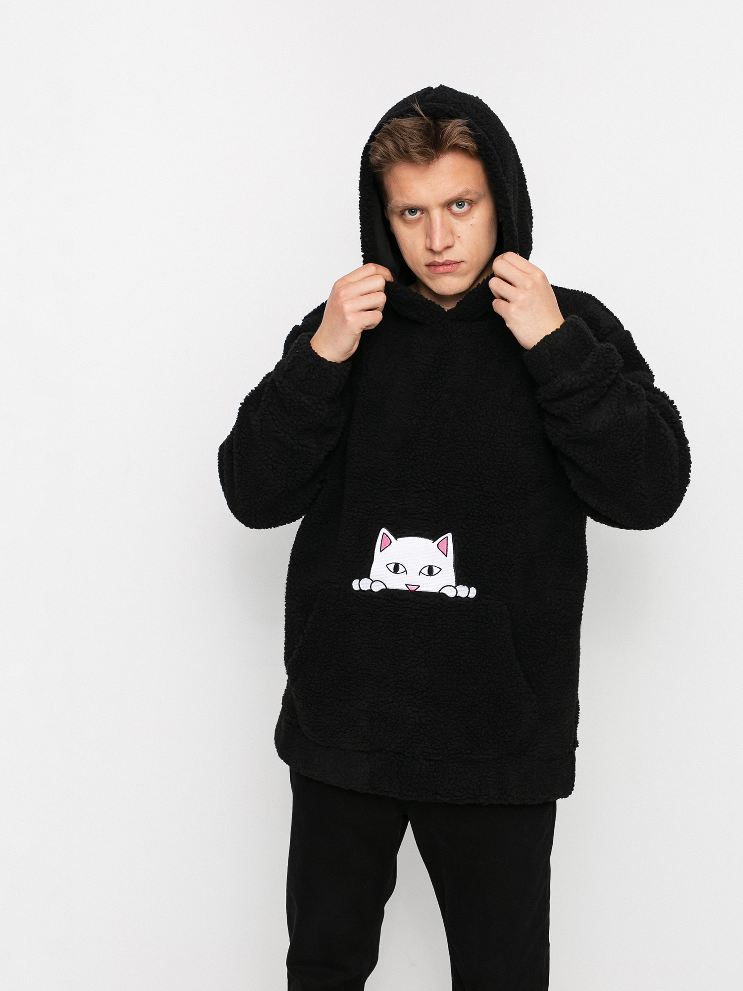 Bluza z kapturem RipNDip Invisible Sherpa Camo HD (black)