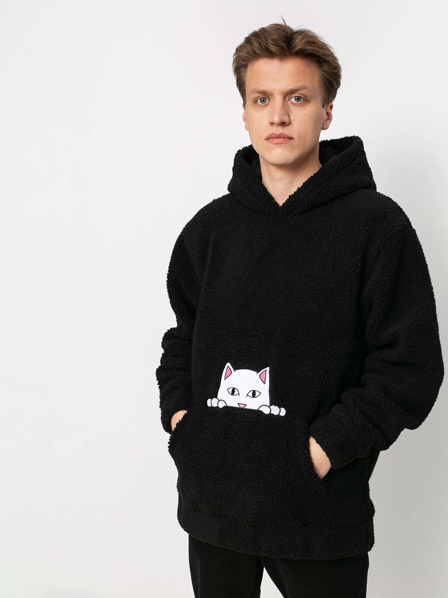 Bluza z kapturem RipNDip Invisible Sherpa Camo HD (black)