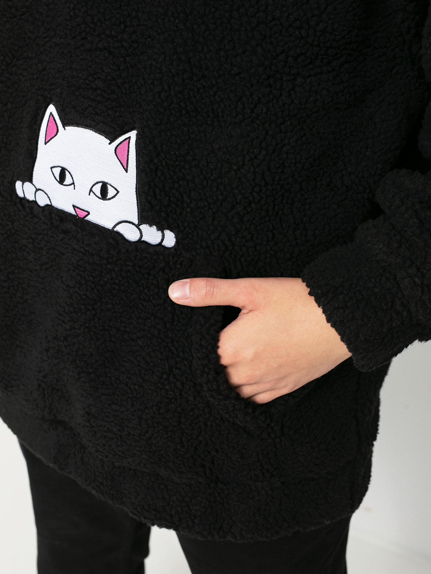 Bluza z kapturem RipNDip Invisible Sherpa Camo HD (black)