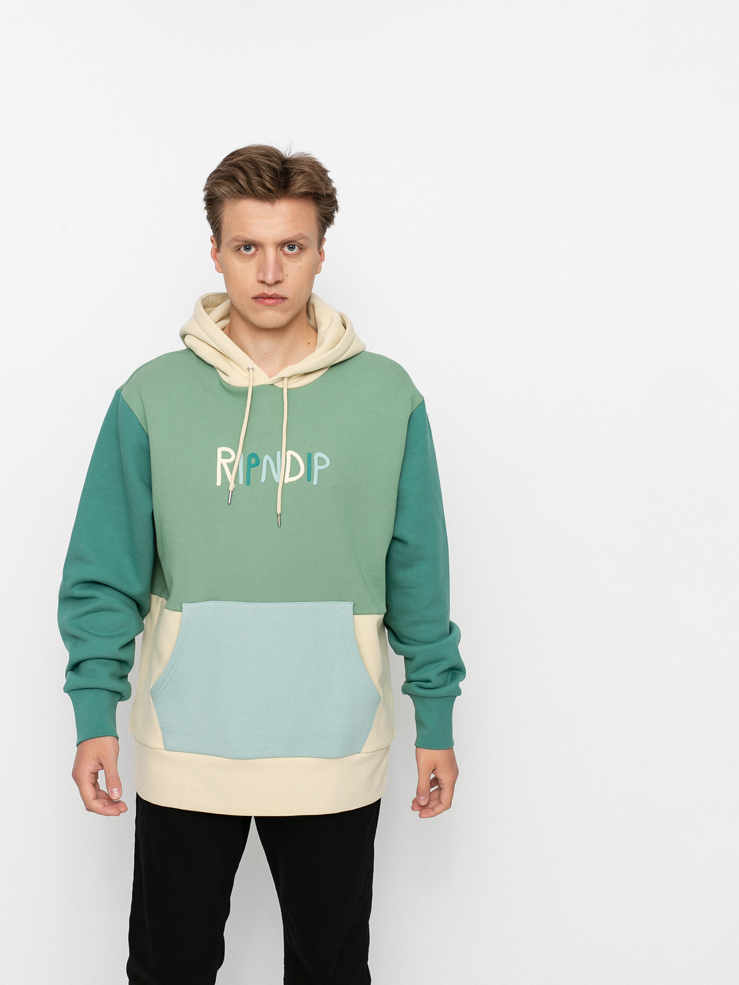 Bluza z kapturem RipNDip Color Block Rubber Logo HD (multi)