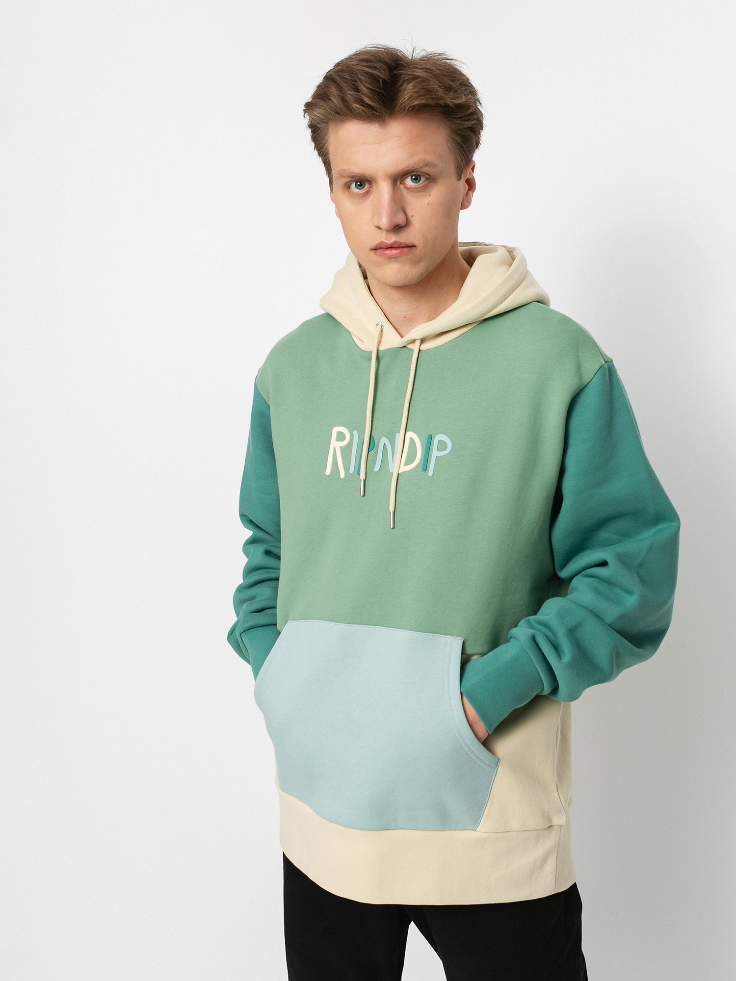 Bluza z kapturem RipNDip Color Block Rubber Logo HD (multi)