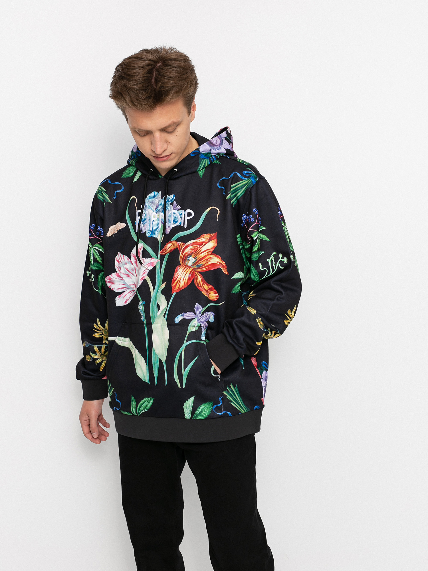 Bluza z kapturem RipNDip Green House HD (black)